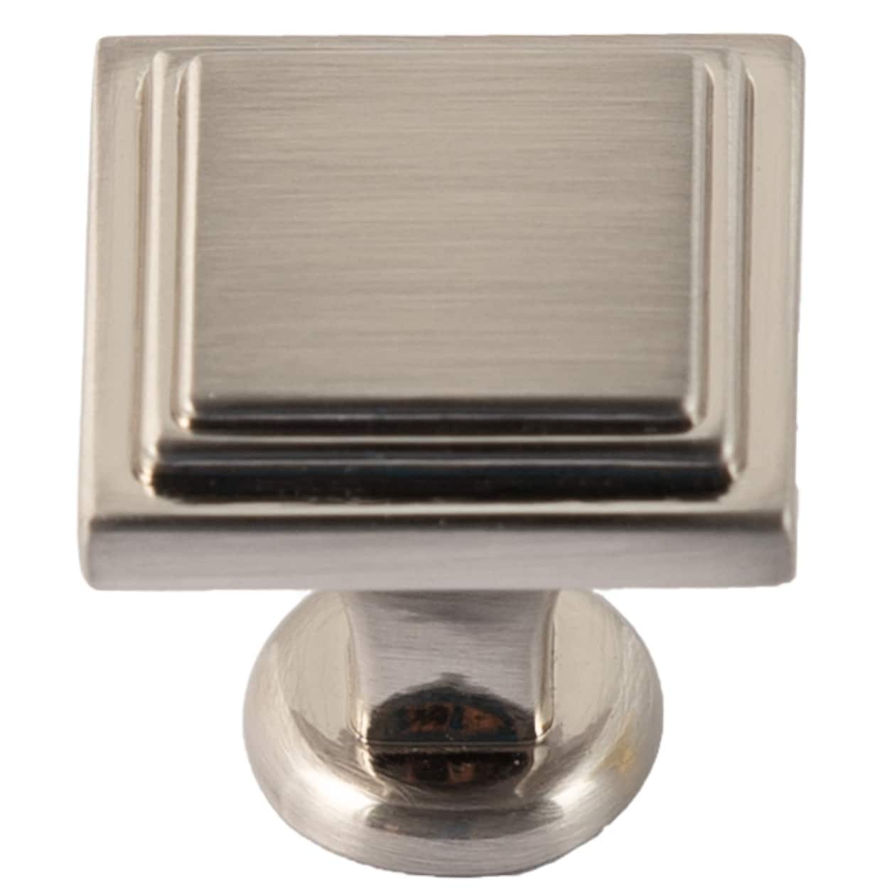 Utopia Alley HW448BN-25 HW448XXX 15/16-in Brushed Nickel Square Classic Cabinet Knob