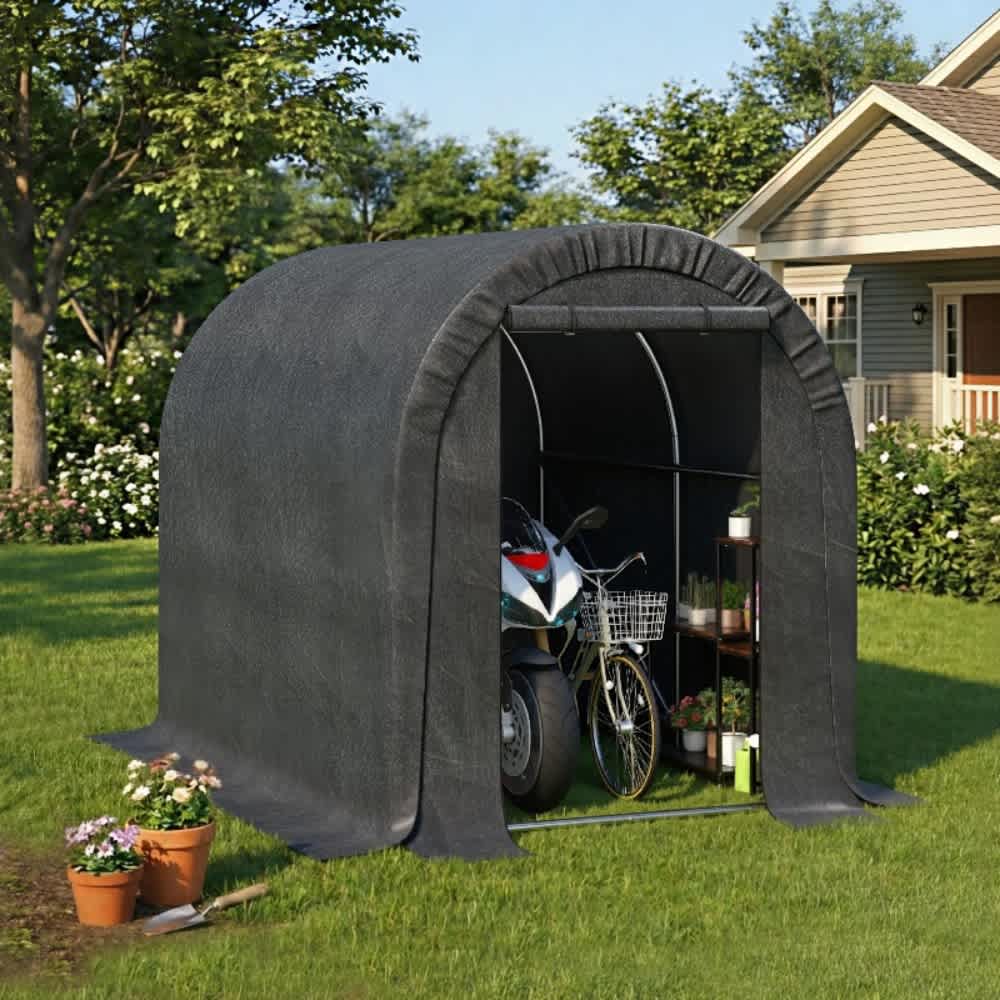 U-HOMY - 6.3 ft x 8 ft Heavy Duty Storage Tent with UV and Tear-Resistant