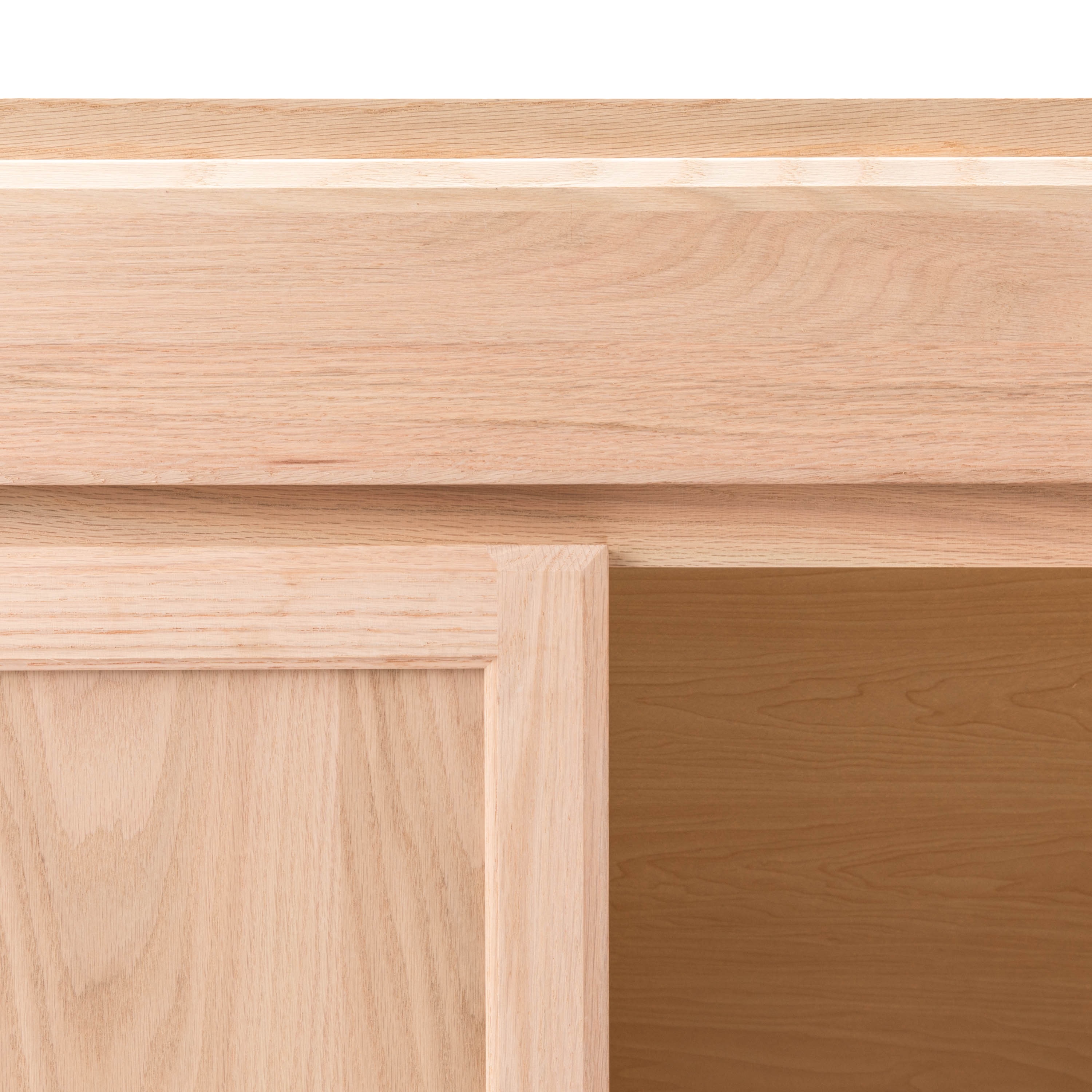 Project Source 36-in W x 35-in H x 23.75-in D Natural Unfinished Oak Base Fully Assembled Cabinet (Flat Panel Square Style)