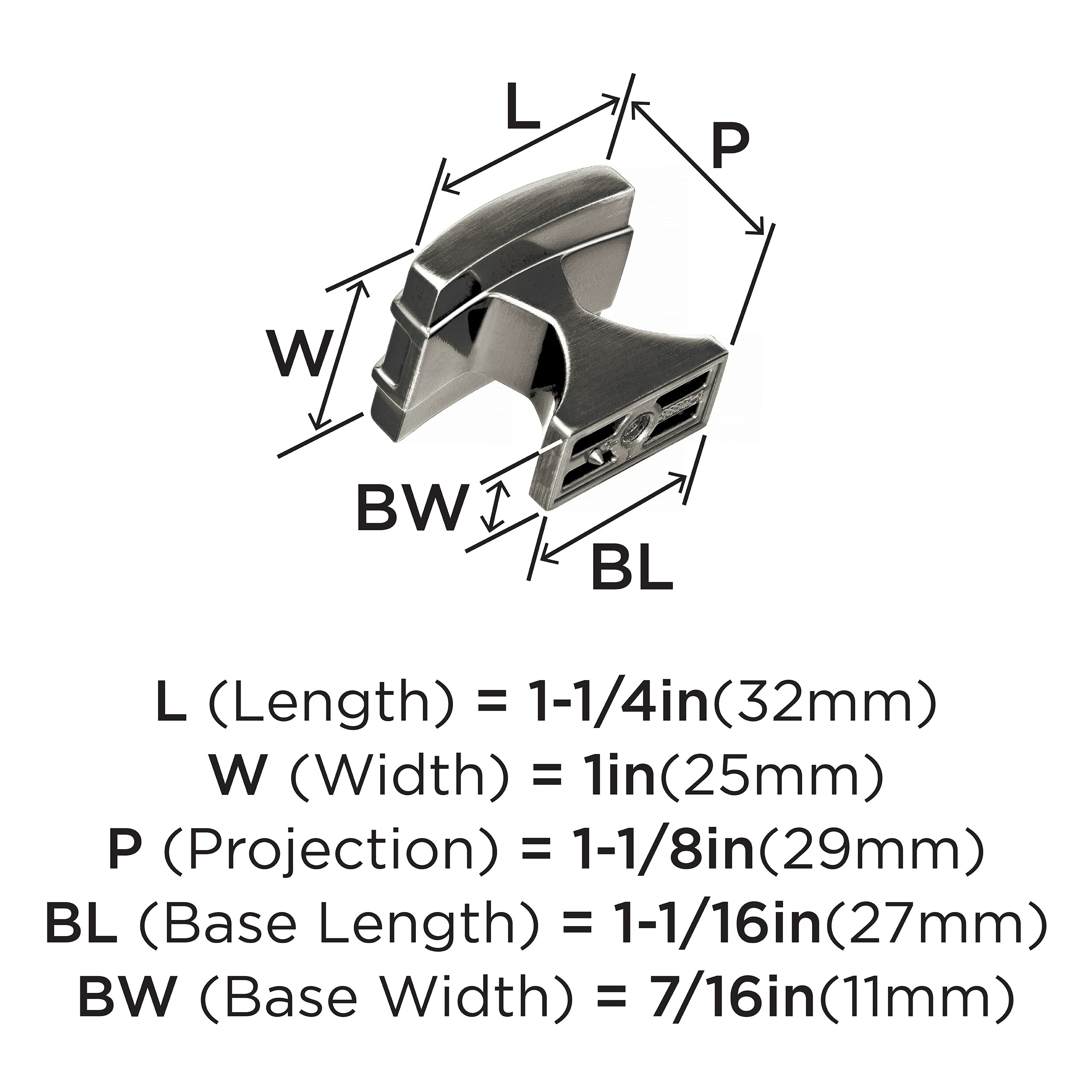 Amerock BP36601GM Cabinet-Knobs - View #3
