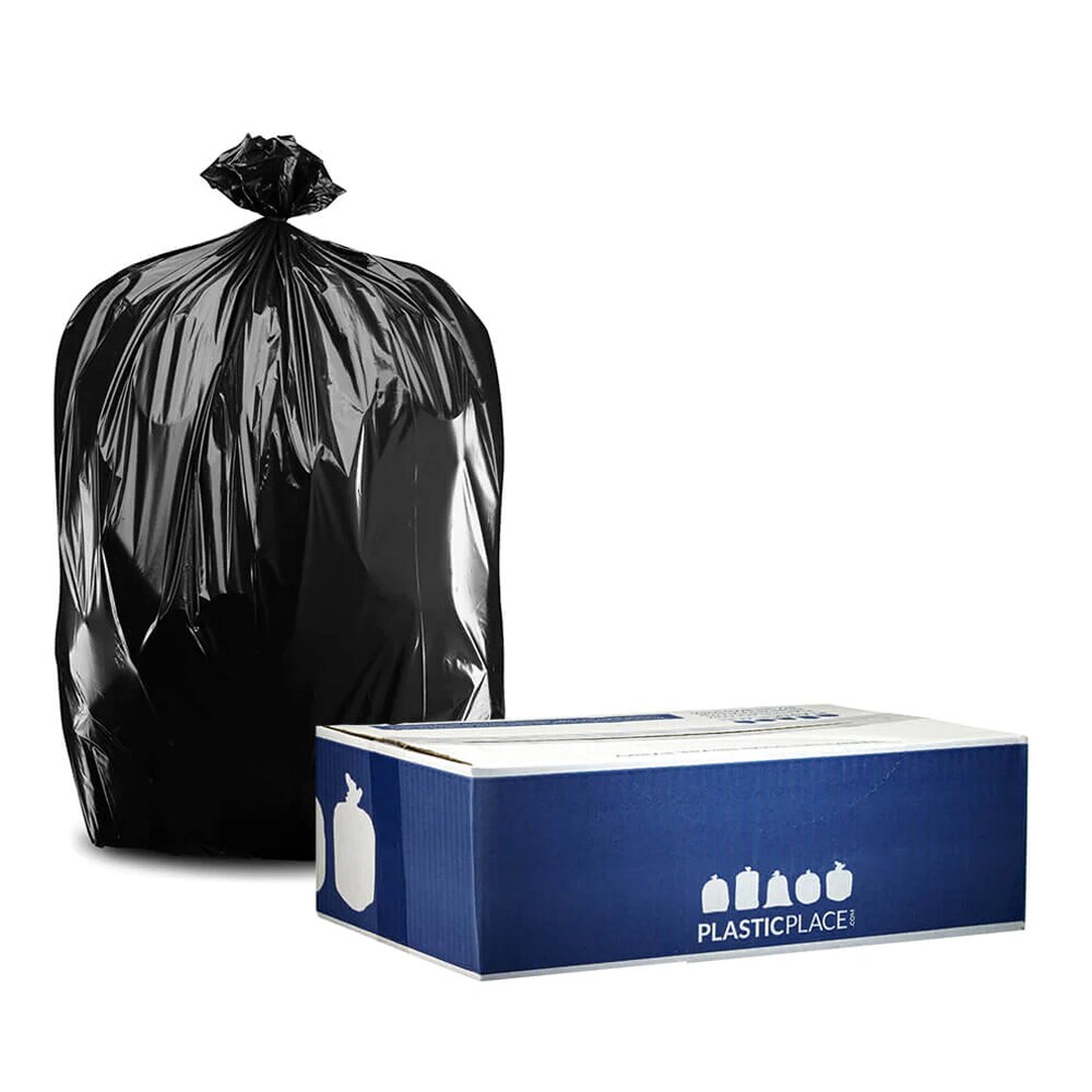 Plasticplace 45-Gallons Clear Plastic Compactor Twist Tie Trash Bag  (50-Count) in the Trash Bags department at