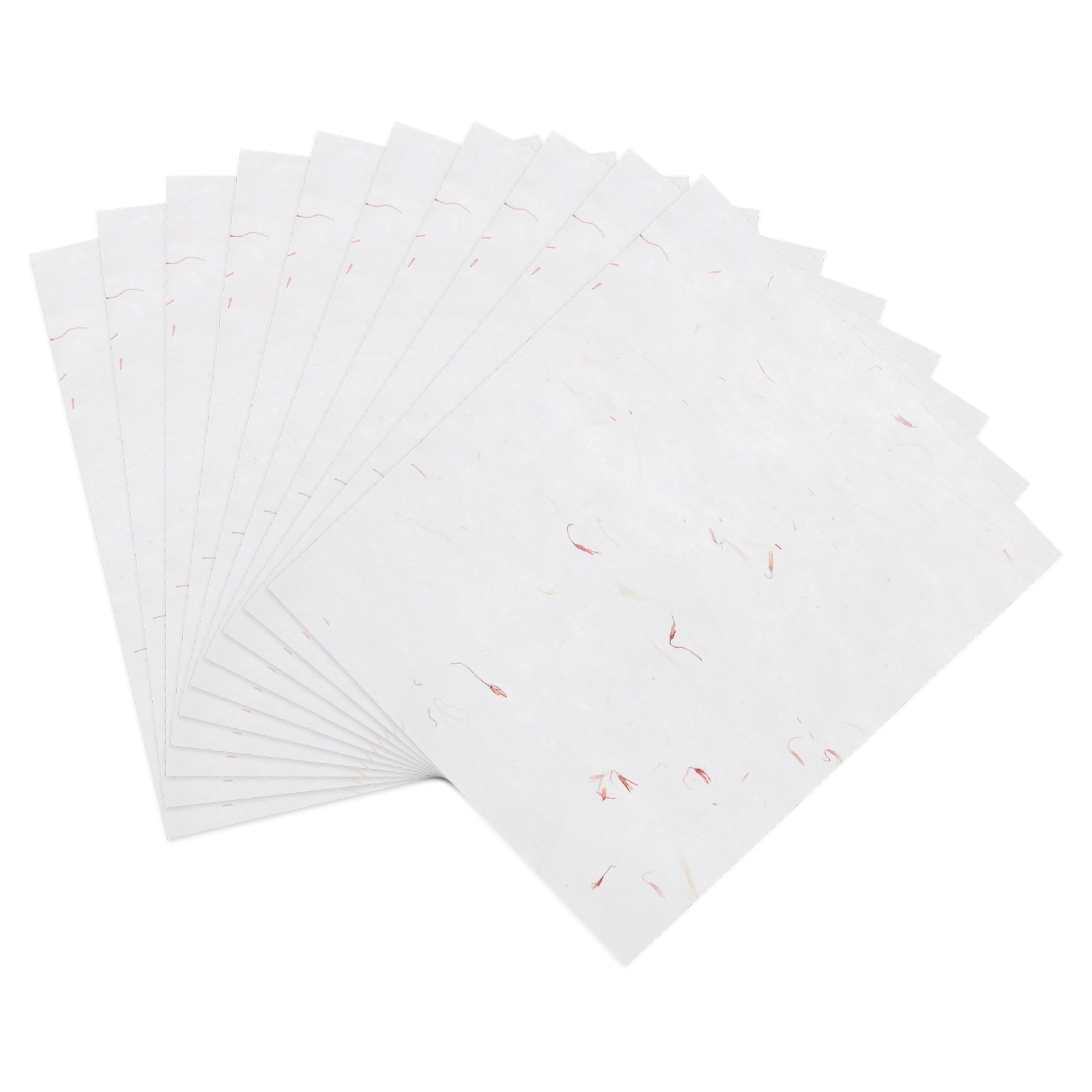 Unique Bargains 10pcs A4 Mulberry Paper Natural Wood Fiber Semi ...