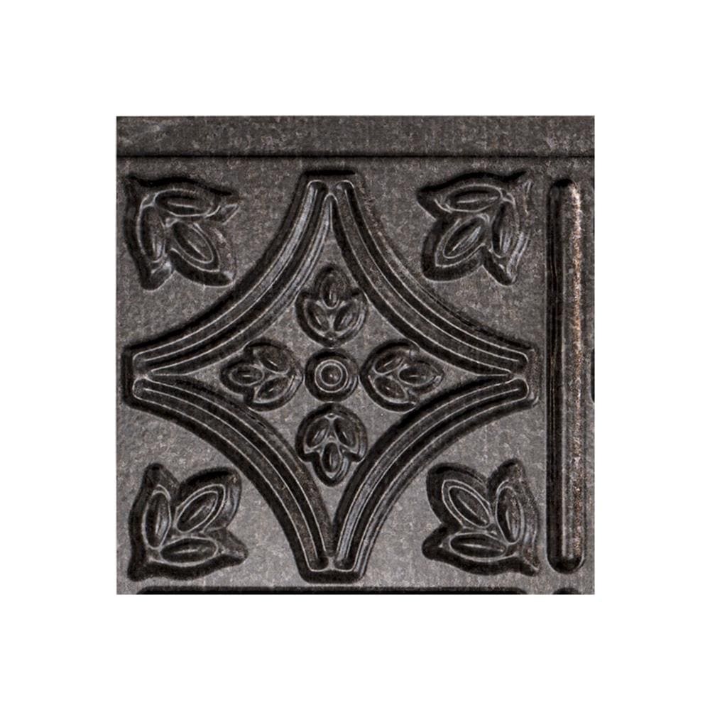Fasade X5027 Sample 6-in x 6-in Plastic Smoked Pewter Backsplash Panels