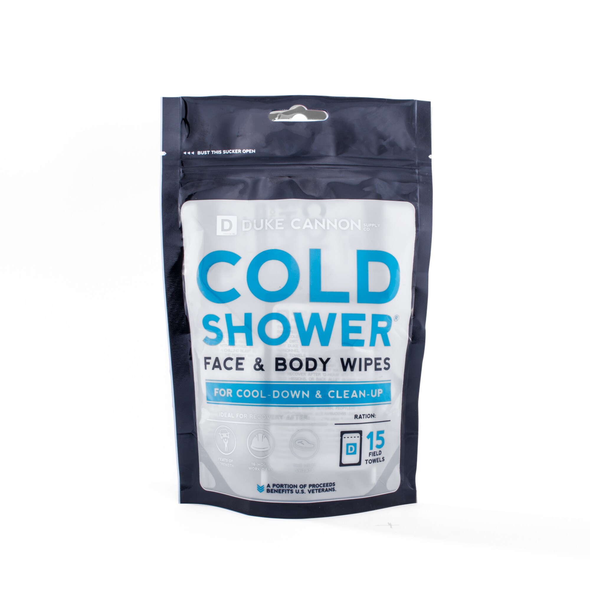Duke Cannon Supply Co. 15Ct Cold Shower Cooling Field Towels Single Pack