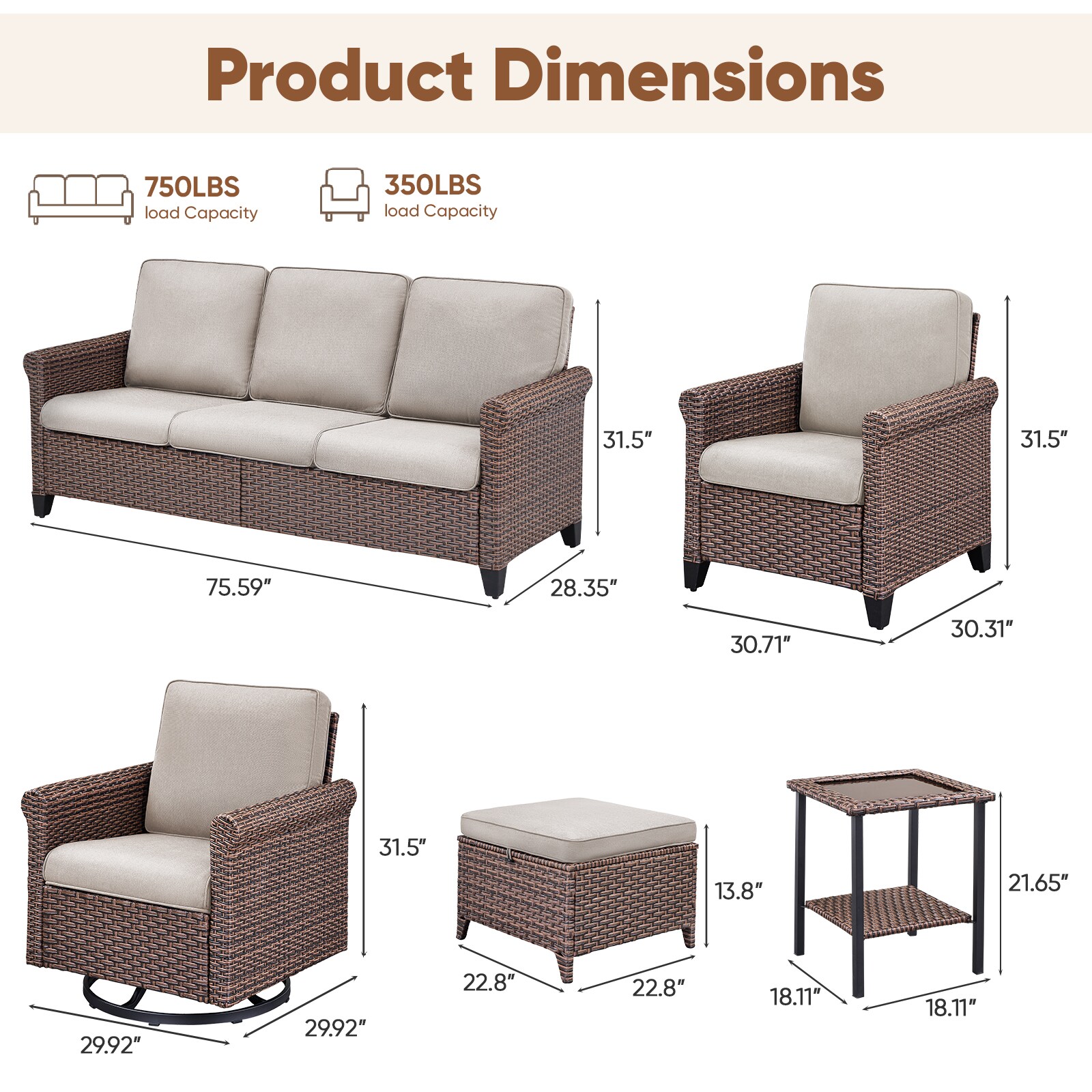 Rilyson FSWTB991248 Patio-Conversation-Sets - View #10