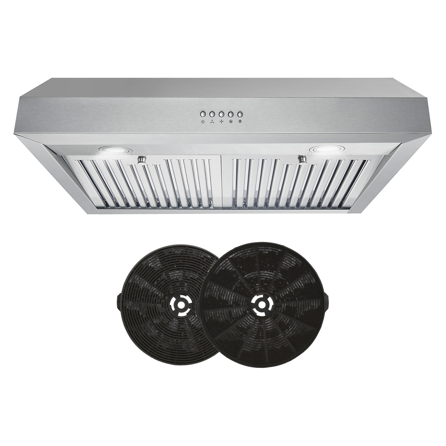 Cosmo 30 380 CFM Ductless Under Cabinet Range Hood in Stainless Steel - UC30-DL