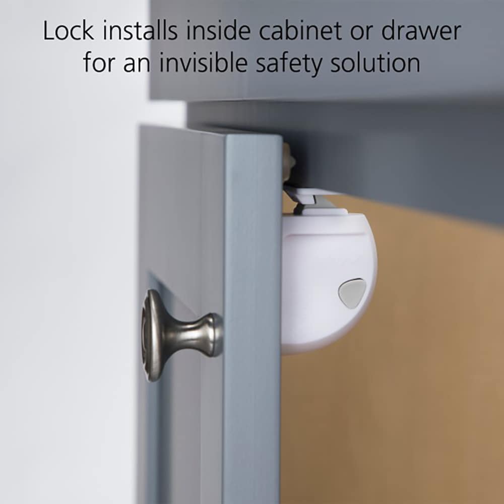 Safety 1st Deluxe Magnetic Locking Systems White Magnetic Cabinet