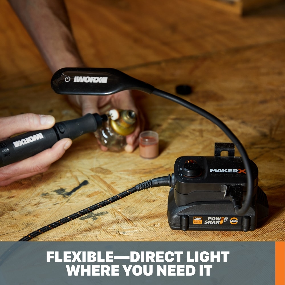 WORX MAKERX 20 volt Lithium Ion li ion Cordless 54 Lumen LED