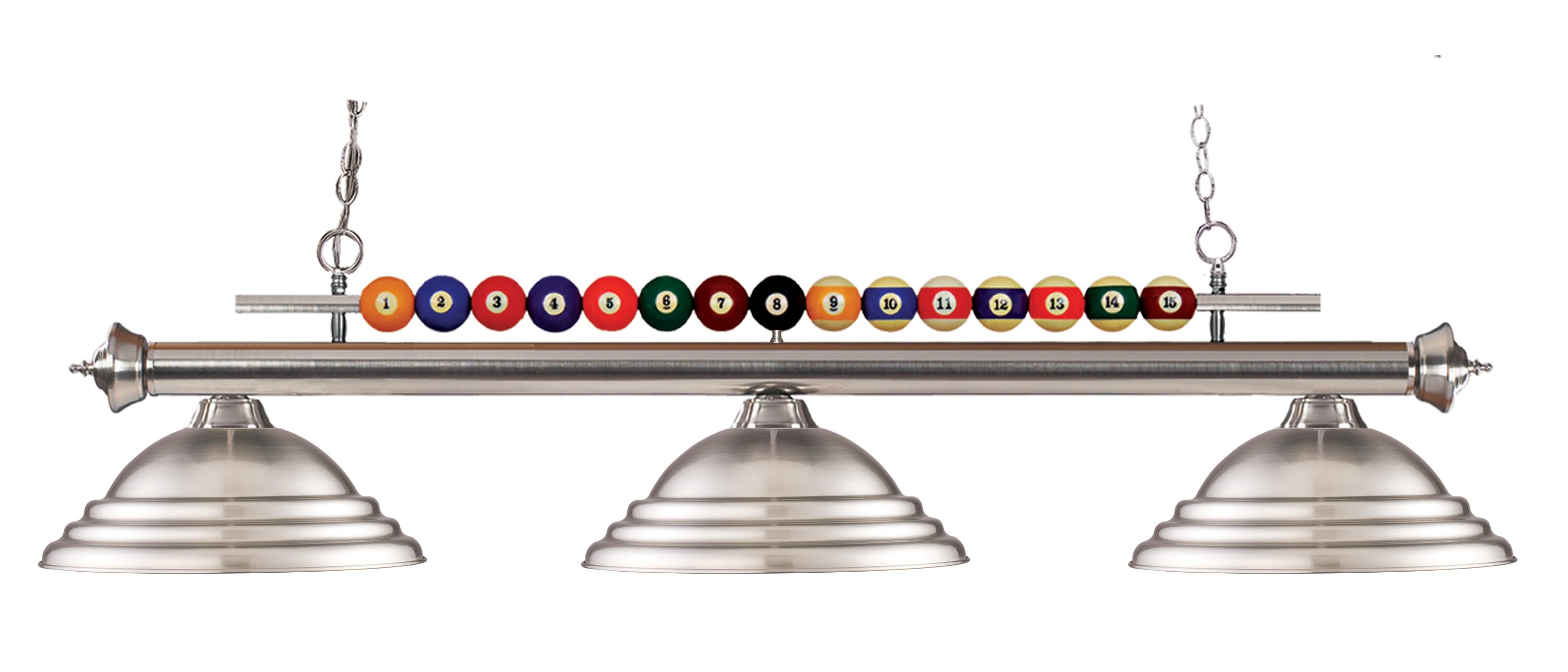 Z-Lite 170BN-SBN Shark Brushed Nickel Incandescent Medium base (E-26) Pool Table Lighting