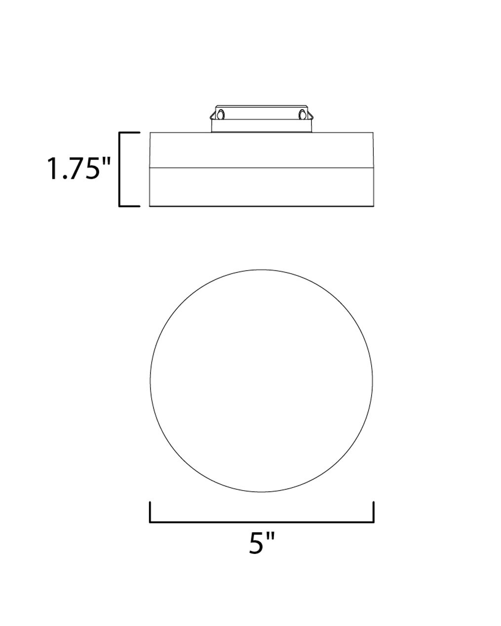 Maxim Lighting Illuminaire II 1-Light 5-in Bronze LED Flush Mount Light ...