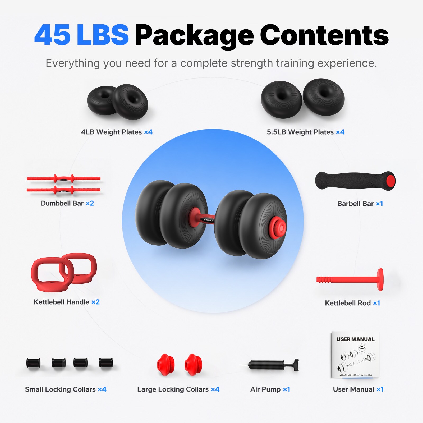 Merach MR-2546BR1-US dumbbells - View #9