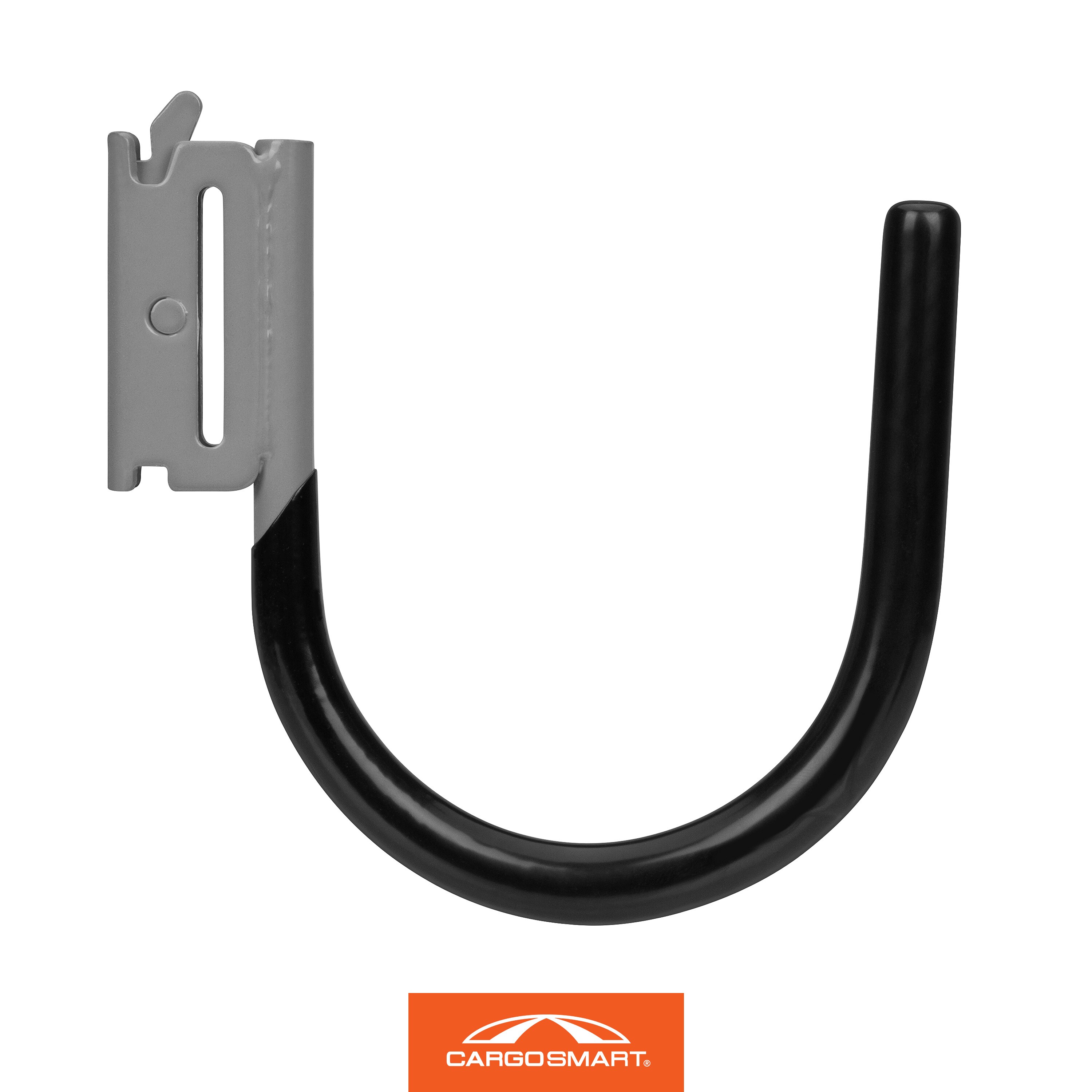 Gray and Black Powder Coated Large Steel J Hook