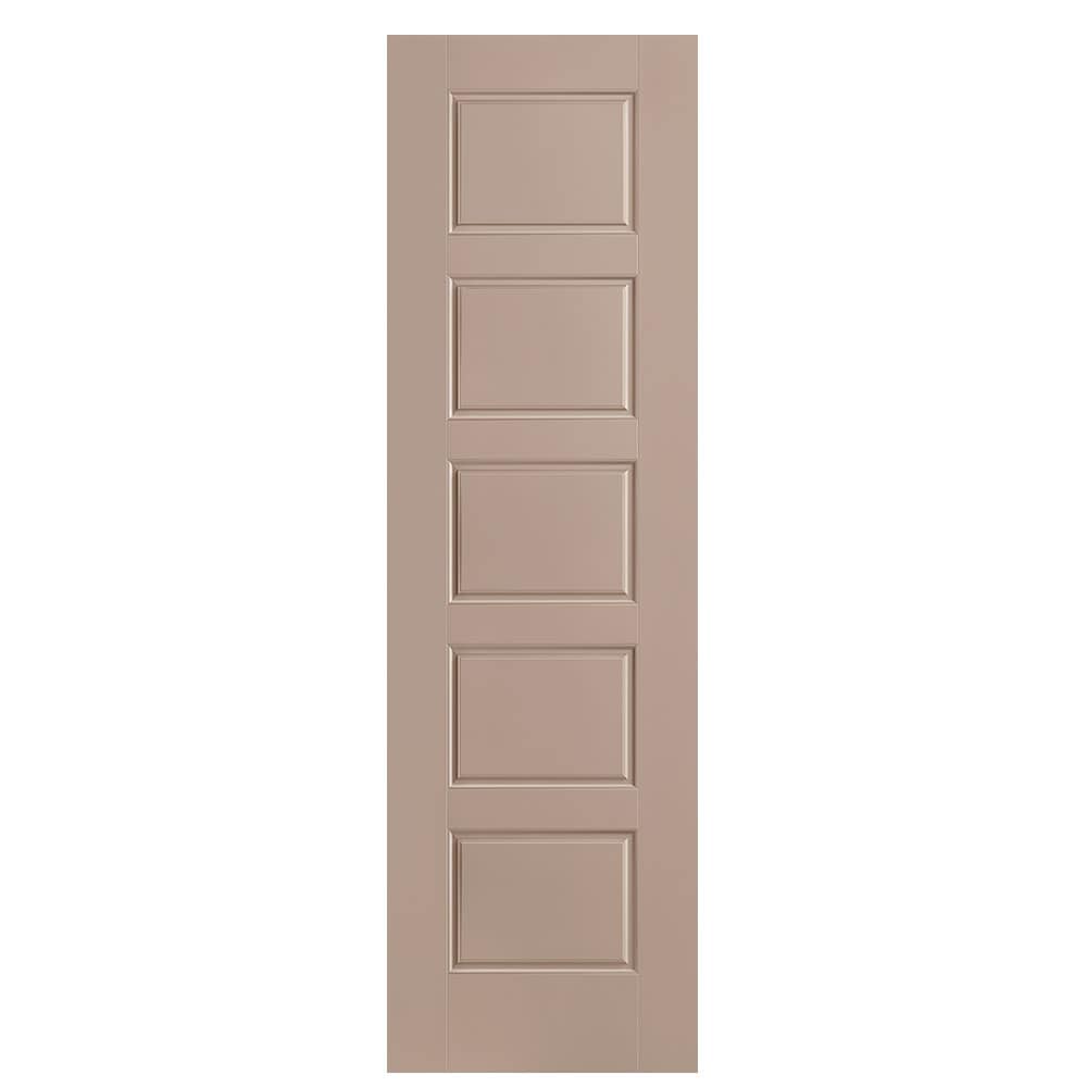 Masonite 1444563 Riverside 24-in x 80-in Sandpiper 5-panel equal Smooth Solid core Prefinished Molded composite Slab Door
