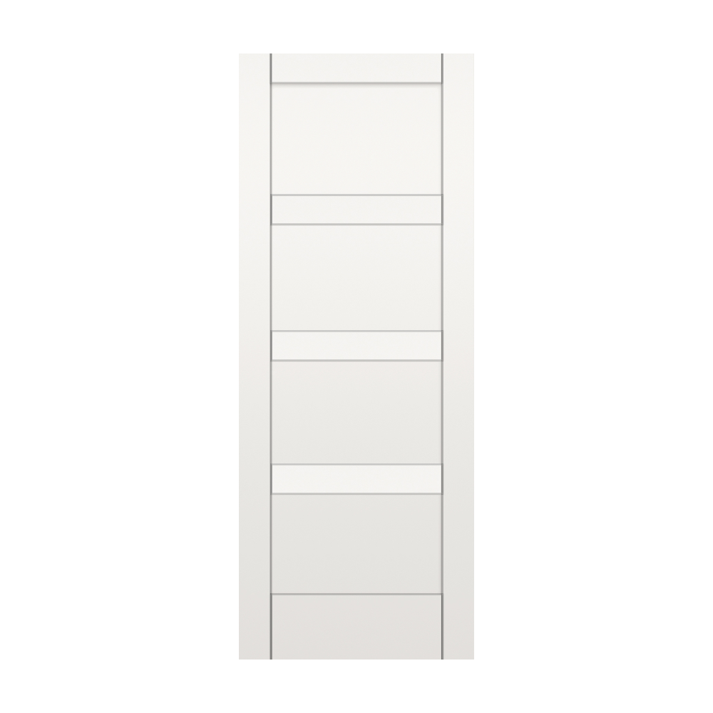 RELIABILT 10129490 Bellavista 30-in x 96-in primed 4 panel square Smooth Solid core Primed MDF Slab Door