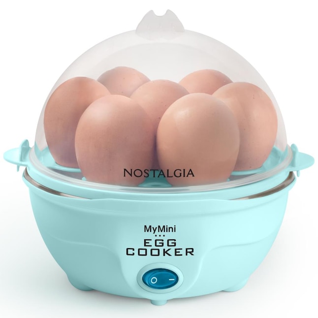 Nostalgia EC7AQ Premium 7-Egg Cooker, Aqua - One-Touch Cooking, 7