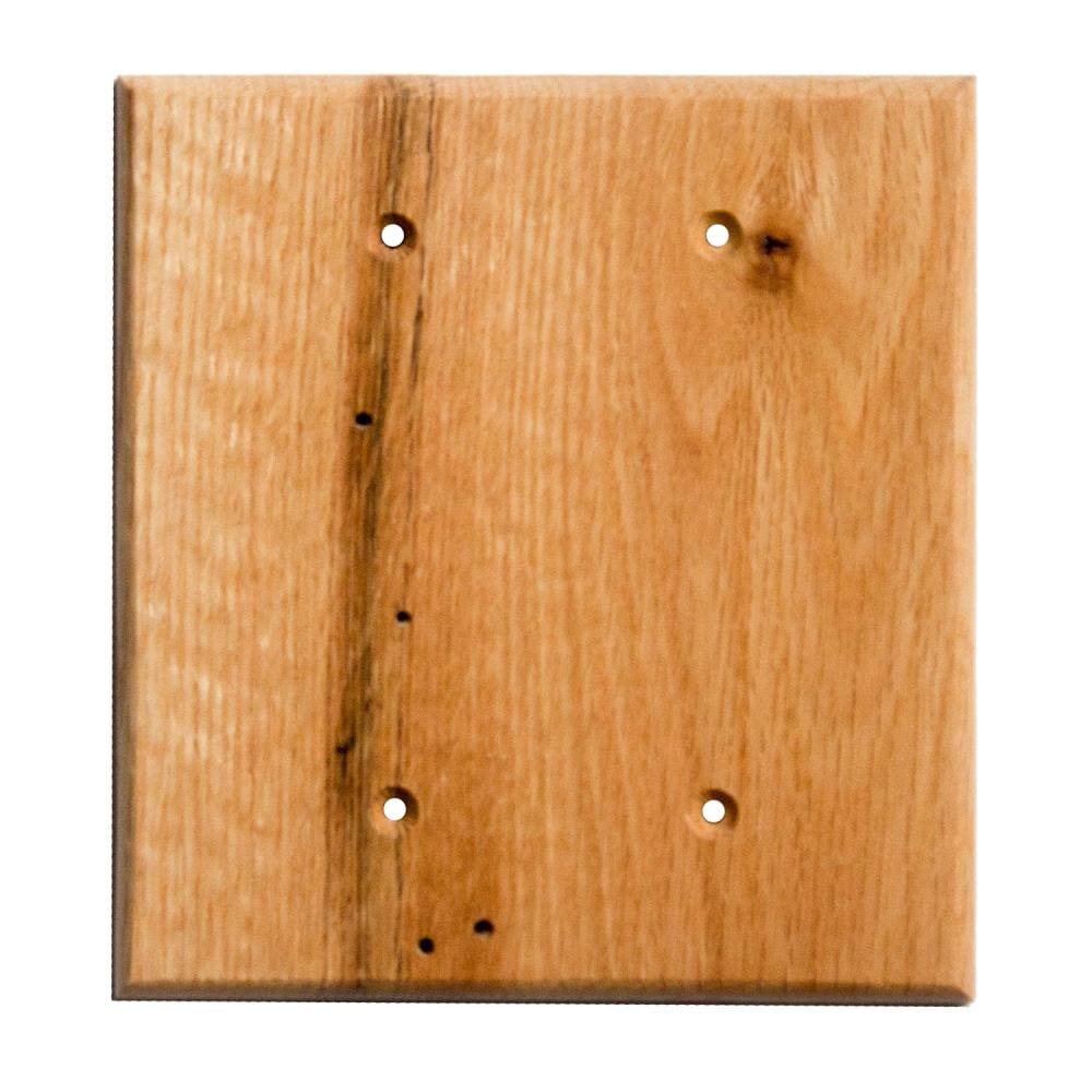 Sierra Lifestyles 682498 2 -Gang Specialty Size Red Oak Wood Indoor Blank Wall Plate