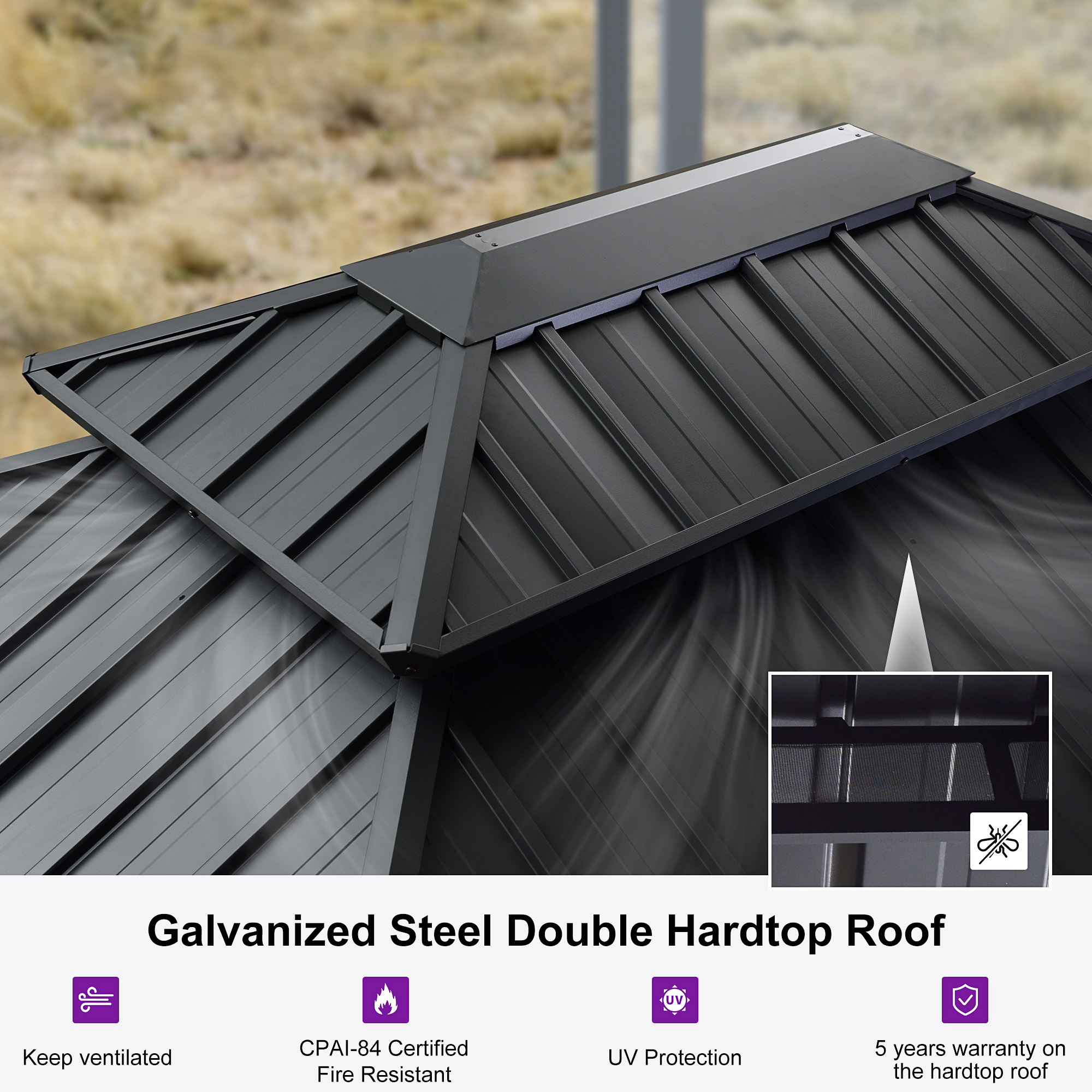 PURPLE LEAF LS04GHTG1012 Wood-Resin-Gazebos - View #9