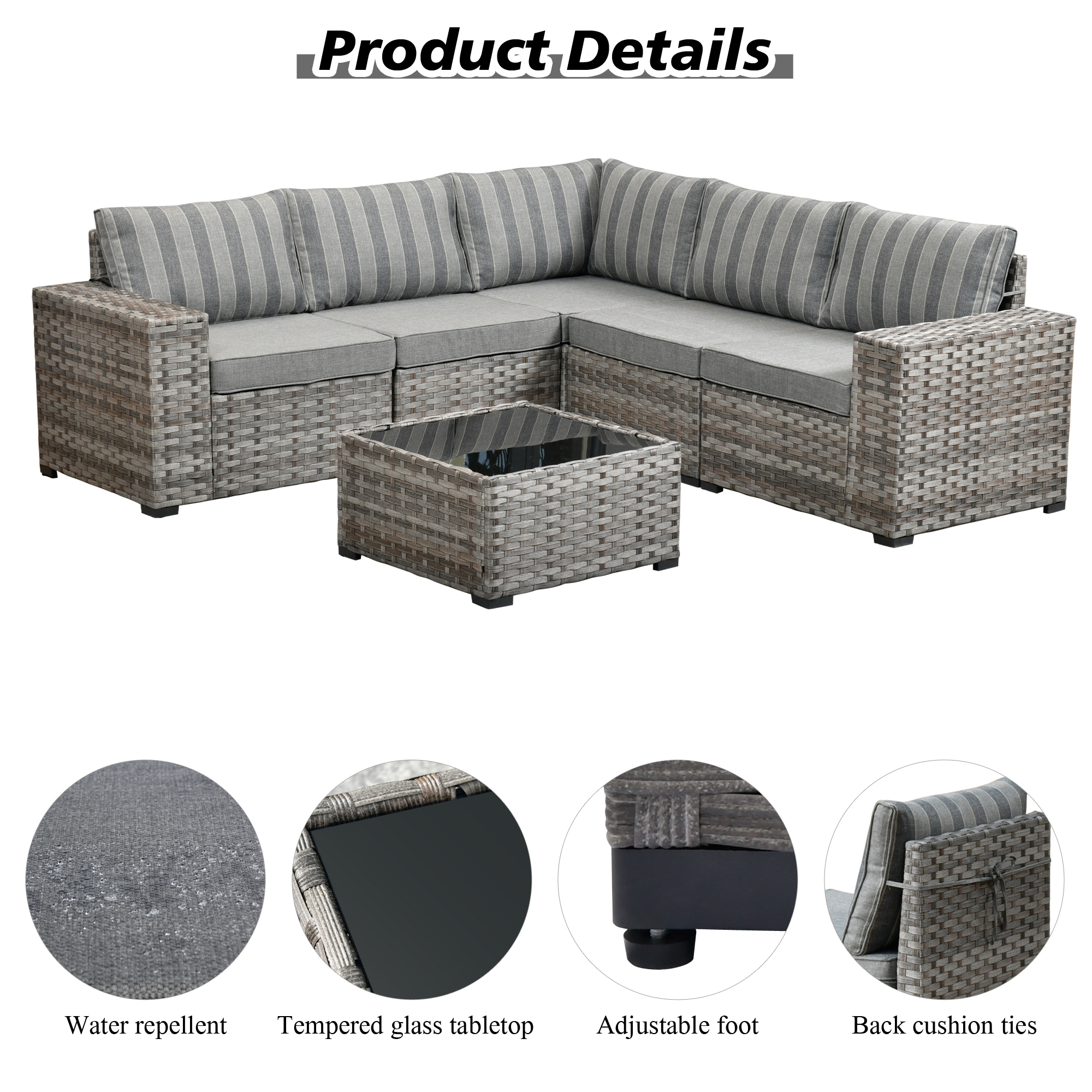 Pouuin SBBR2T06 Patio-Sofas-Daybeds - View #2