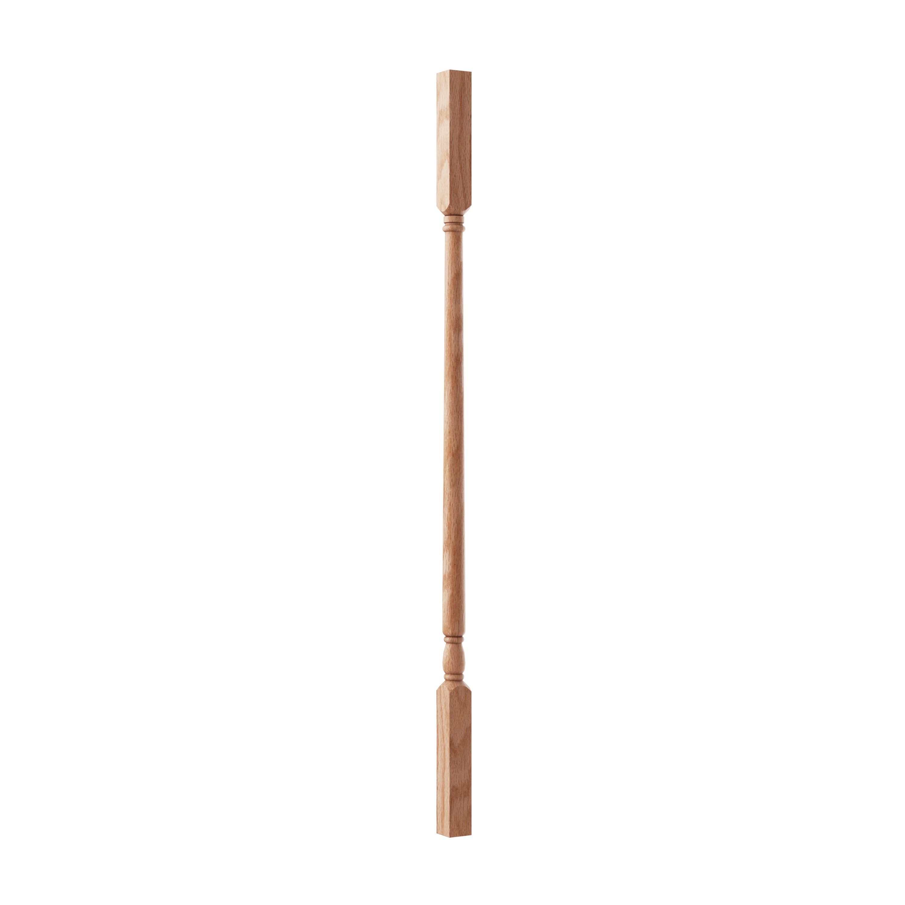 Crown Heritage 451514242 42-in x 1.25-in Colonial Unfinished Red Oak Square Top Turned Stair Baluster