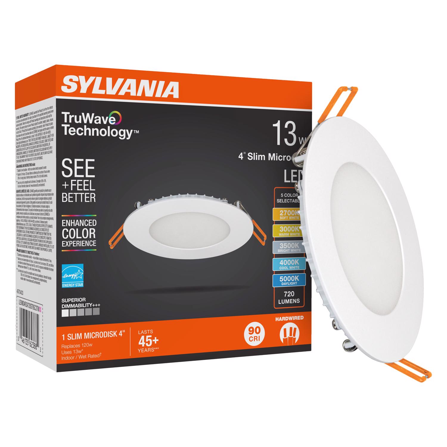 SYLVANIA EJD3011750 TruWave Canless Recessed LED Downlight 13 W White