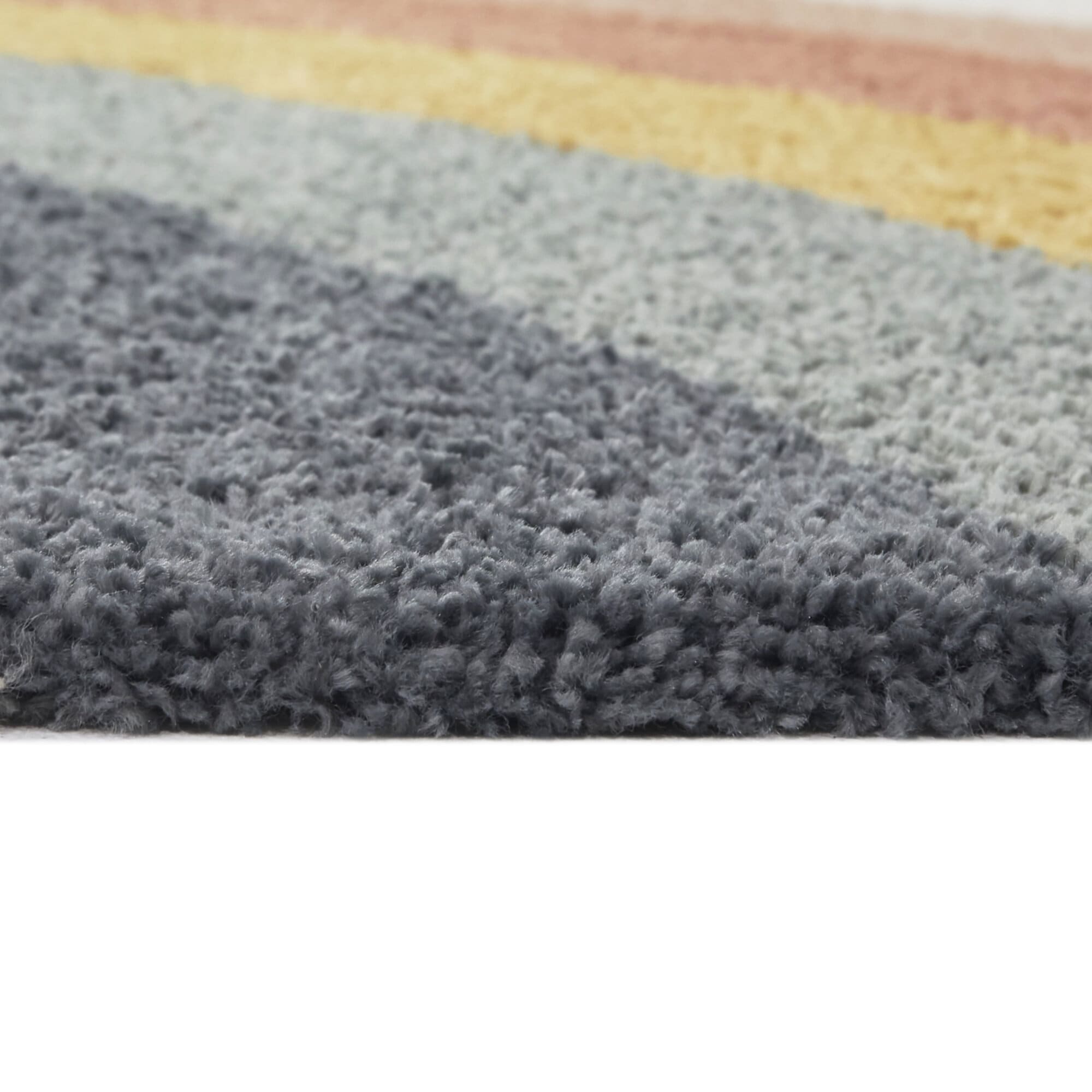 Eva Red Synthetic Shag Kids' Rectangular Rug 5'3" x 7'