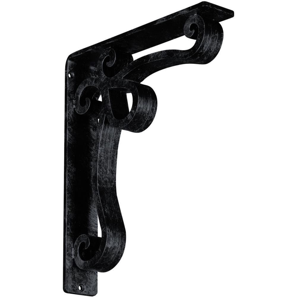 Ekena Millwork BKTM02X10X12TOLAPW Orleans 10-in x 2-in x 12-in Gray Wrought iron Countertop support bracket