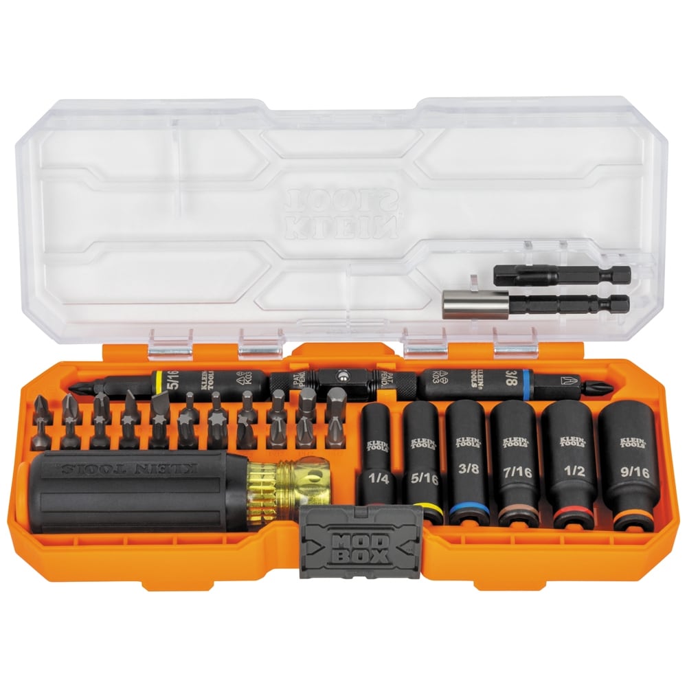 Klein Tools 32502HD KNECT Impact-Rated Screwdriver and Socket Set with Case, 41-Piece