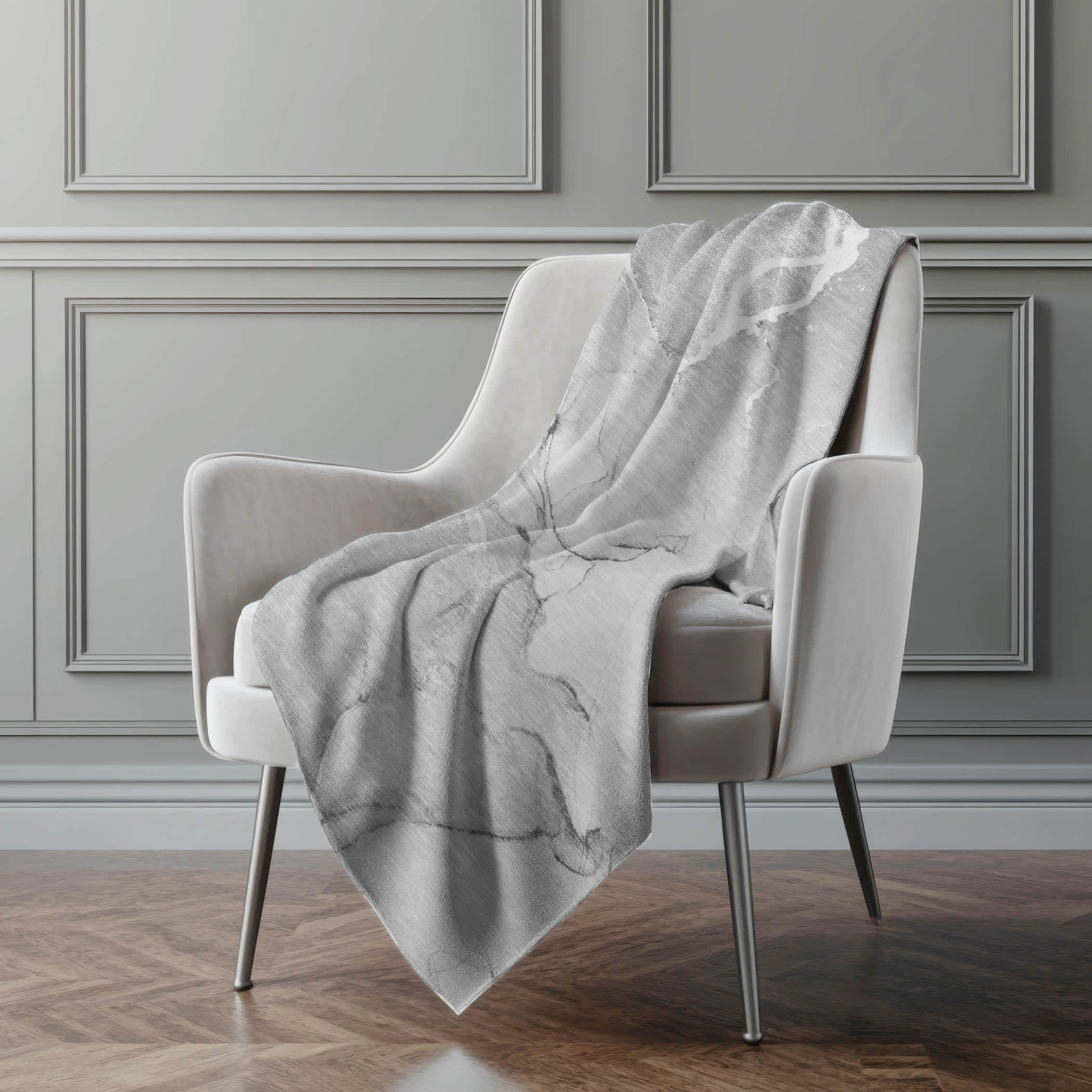 Addison Rugs Premium Machine Washable Addison ASB510 Gray 50 x 70 inches Sherpa Throw Blanket