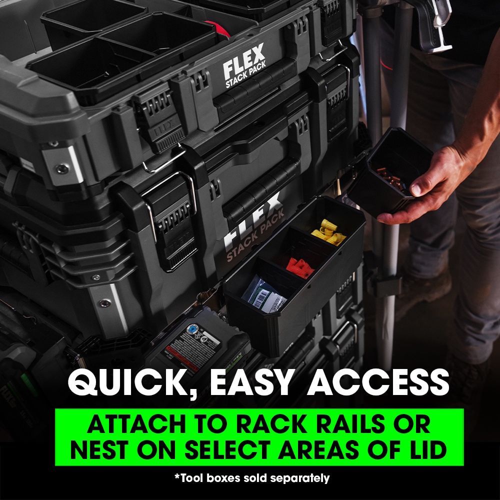 FLEX STACK PACK Medium at Gray Box department Tool in 11-in Organizer Portable Box Lockable Metal Boxes the Tool