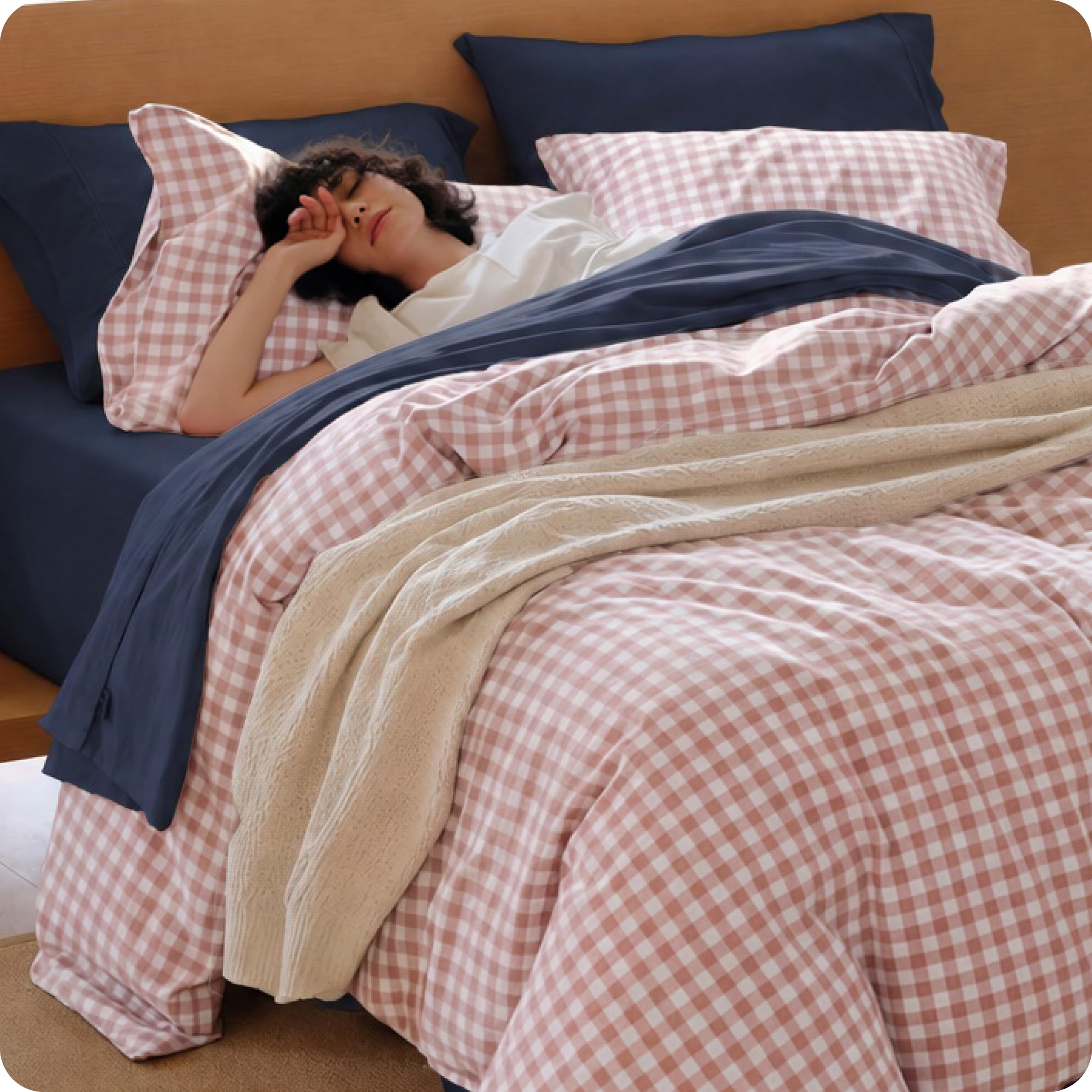 Bedsure 104x90 King 3-Piece Multi Cotton Duvet Cover Set