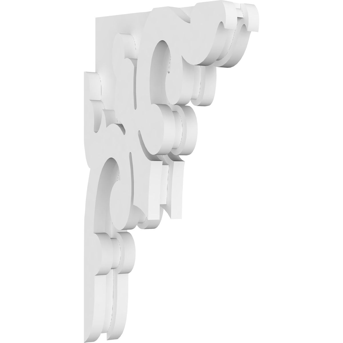Ekena Millwork CORP01X07X13MI 1.875-in x 7.5-in x 13-in Milton Unfinished White PVC Paintable Corbel