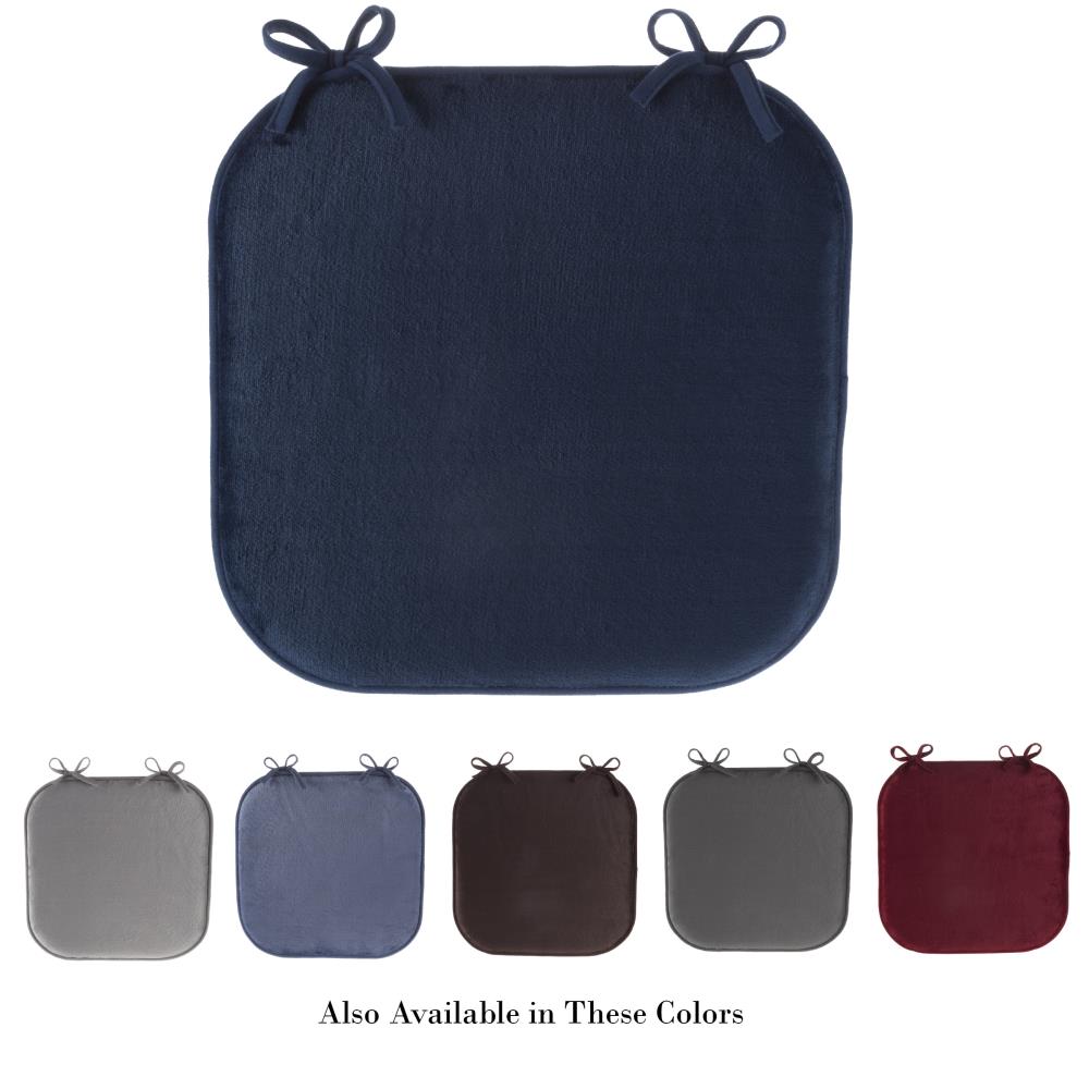 Hastings Home Chair Cushions Navy Solid Chair Cushion in the Indoor Chair  Cushions department at