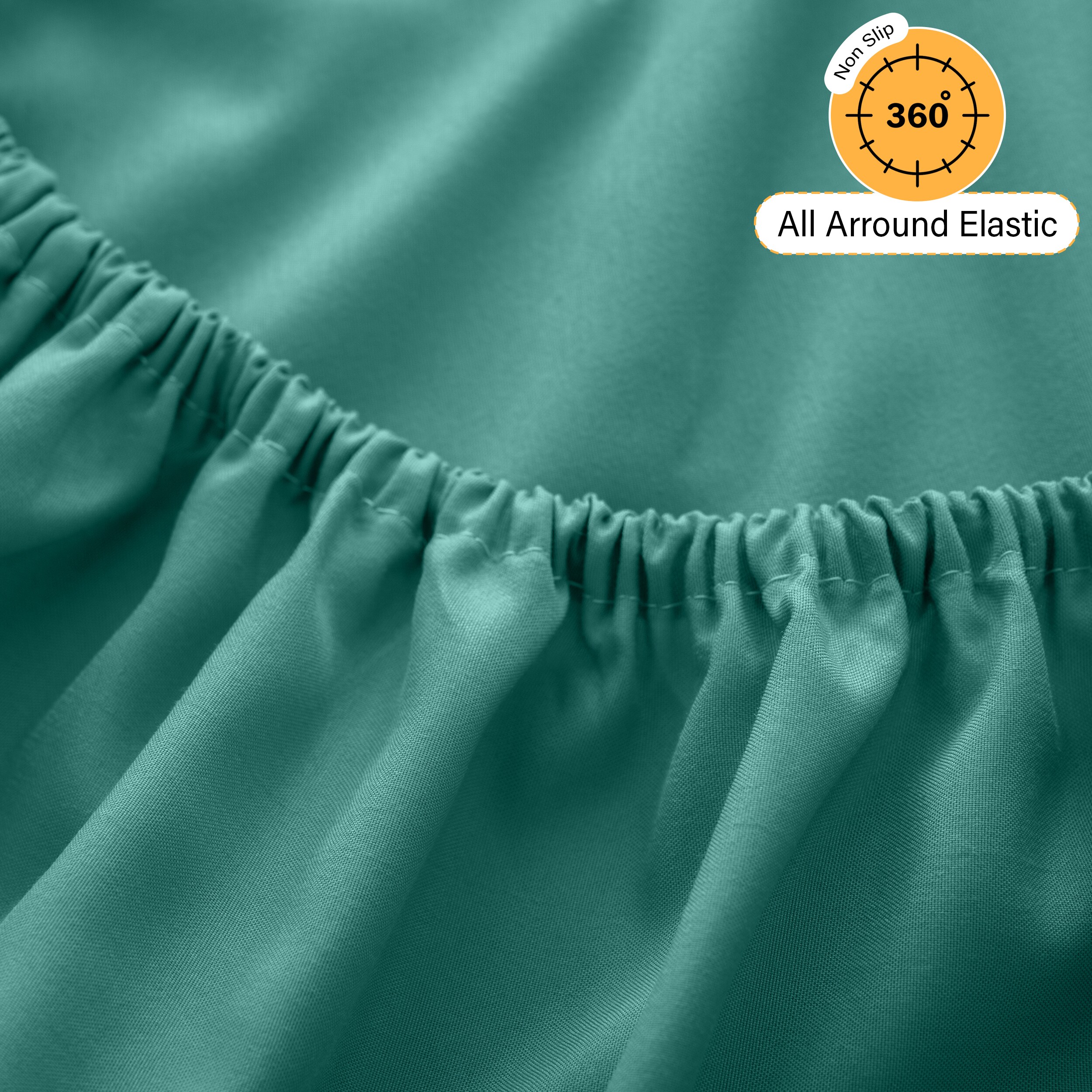 Lux Decor Collection 4PC PSHT K TEAL Sheet-Sets - View #3