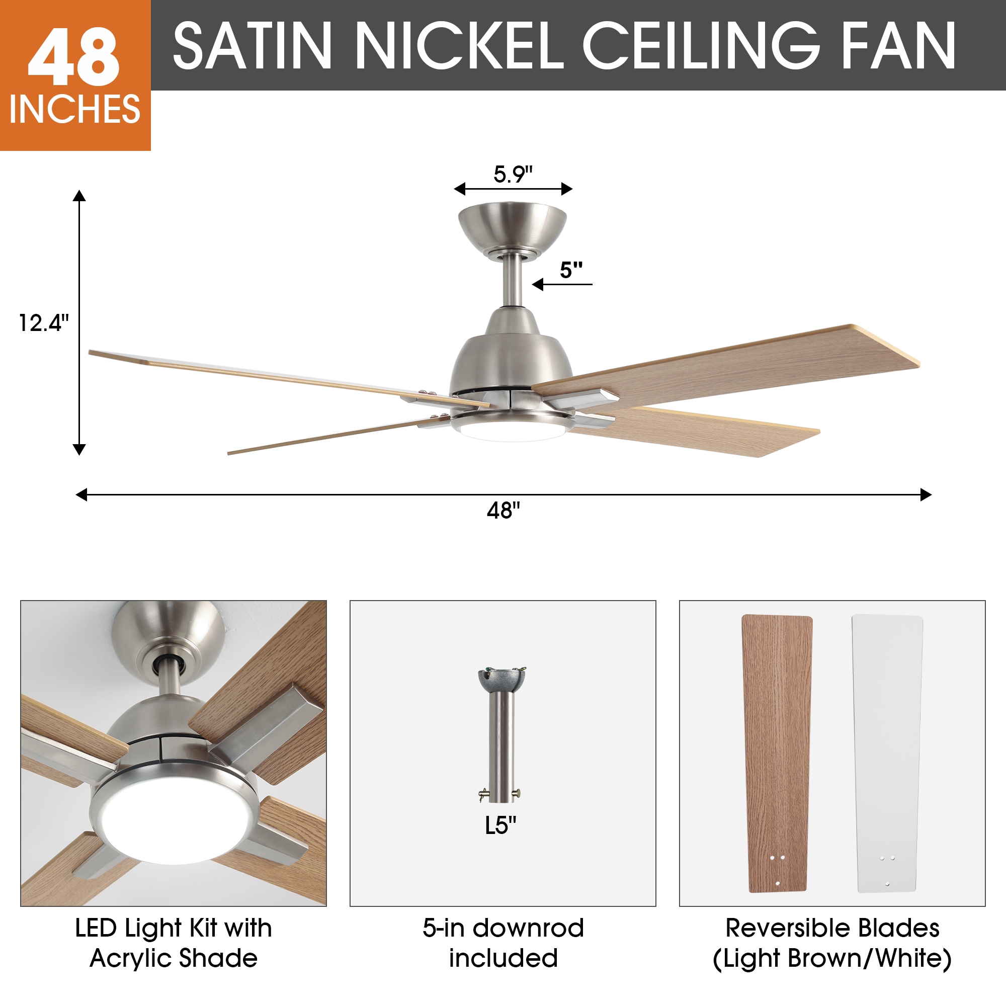 Parrot Uncle F6363SN110V Ceiling-Fans - View #7