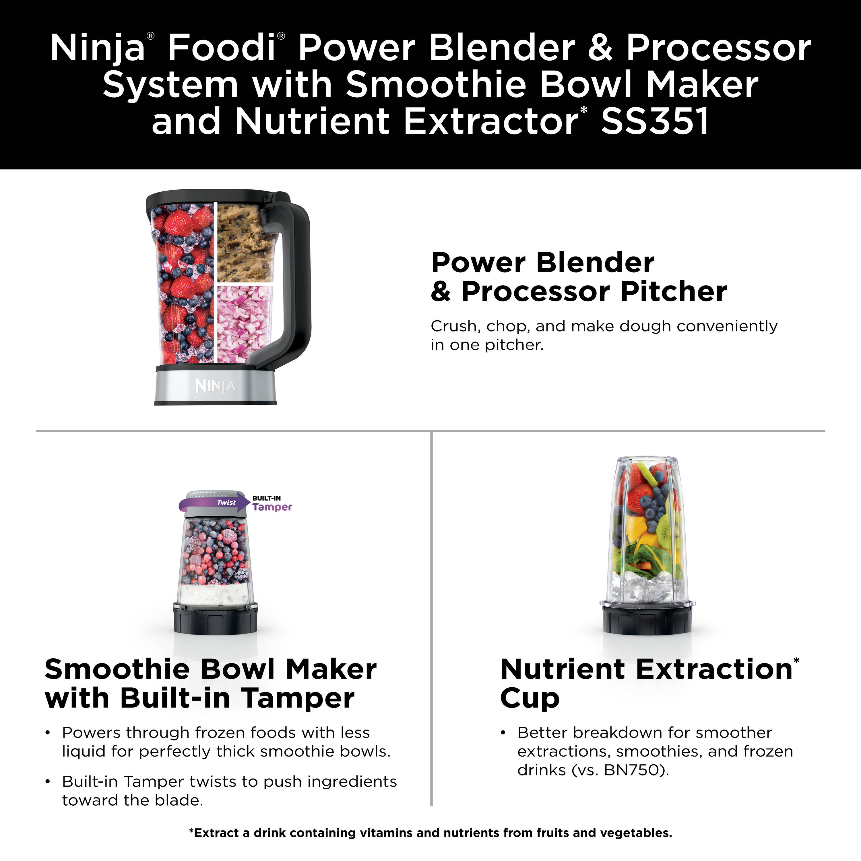 Ninja Foodi Power Blender Ultimate System 72-Oz. Blender, Smoothie