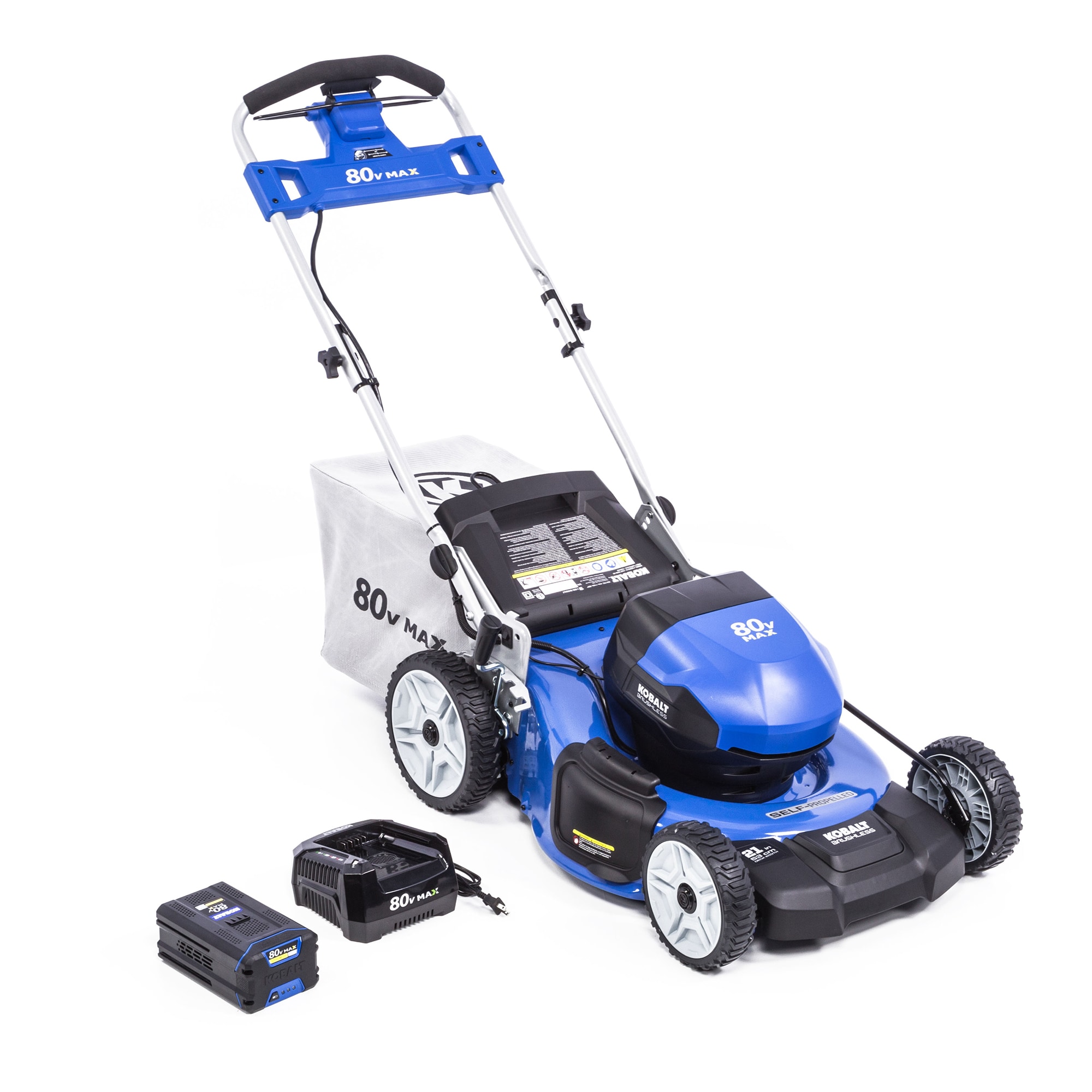 Kobalt 80-volt 21-in Cordless Self-propelled Lawn Mower 6 Ah (Battery ...