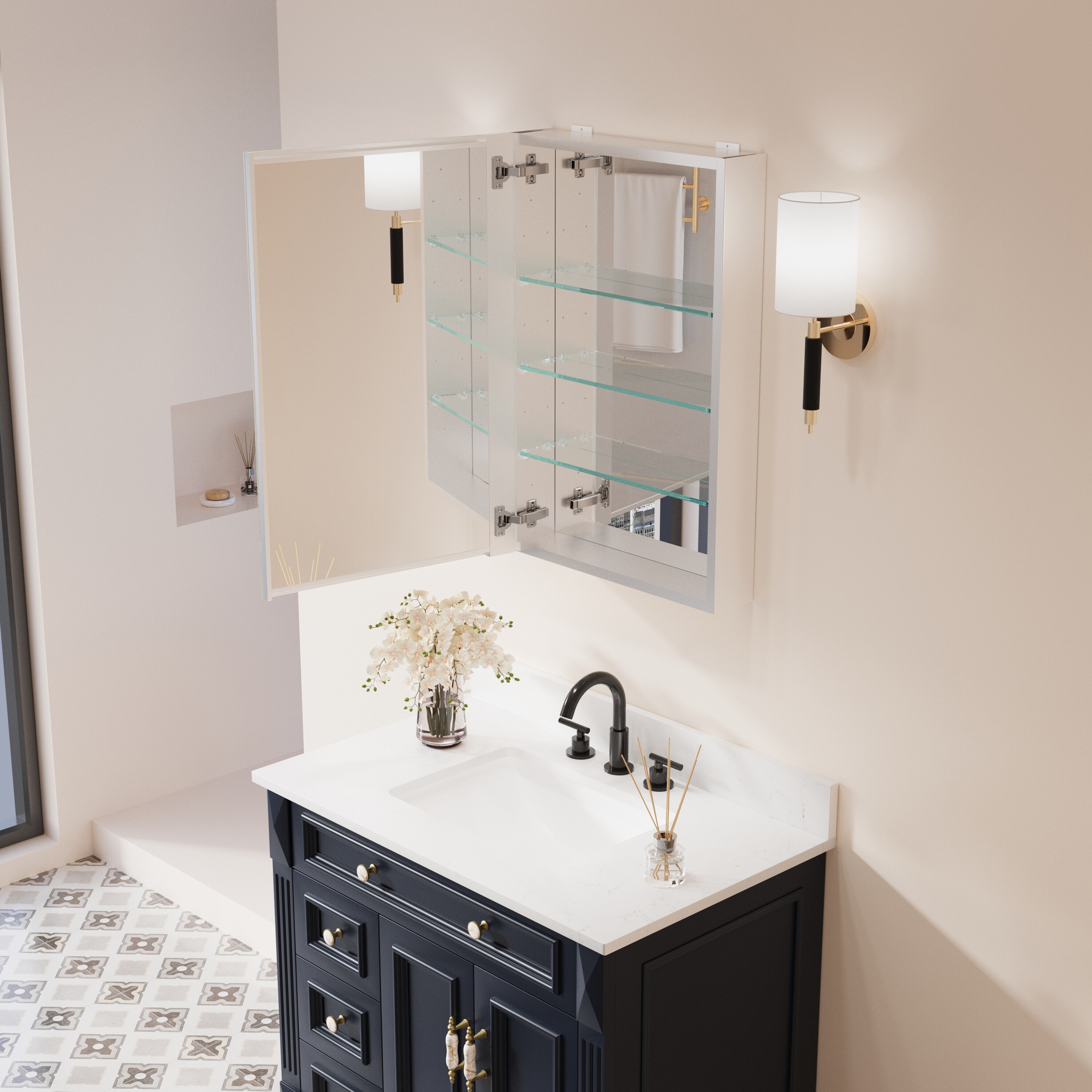 Forclover MRW-JG2030LR Bathroom-Medicine-Cabinets - View #2