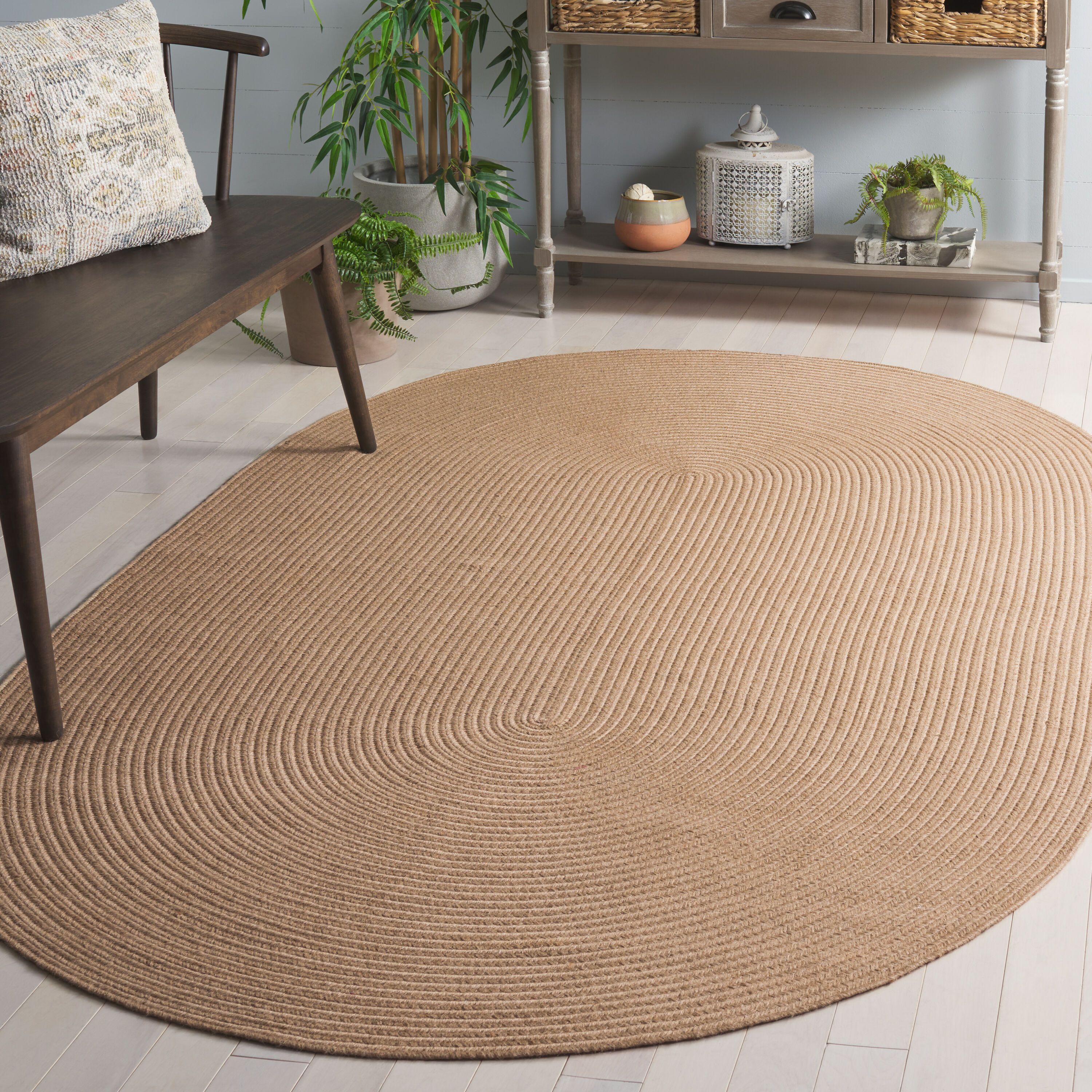 Braided 802A Natural 5ft x 8ft Contemporary Rug