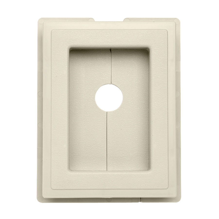 Ply Gem 244252 7.5-in x 6-in Cream Vinyl Universal Mounting Block