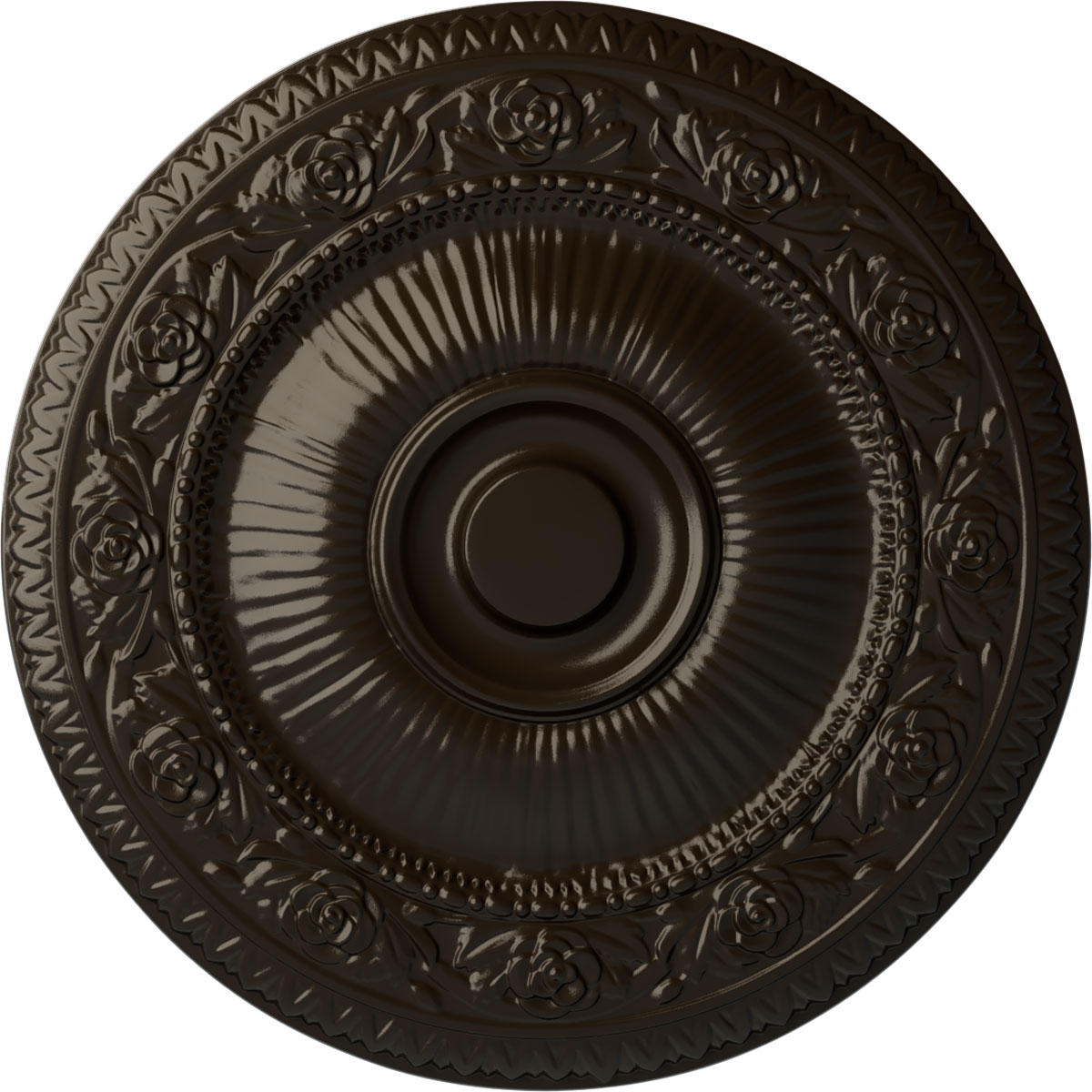 Ekena Millwork CM24NASHF Neuveau 24.25-in W x 24.25-in L Painted Stone Hearth Polyurethane Whole Ceiling Medallion