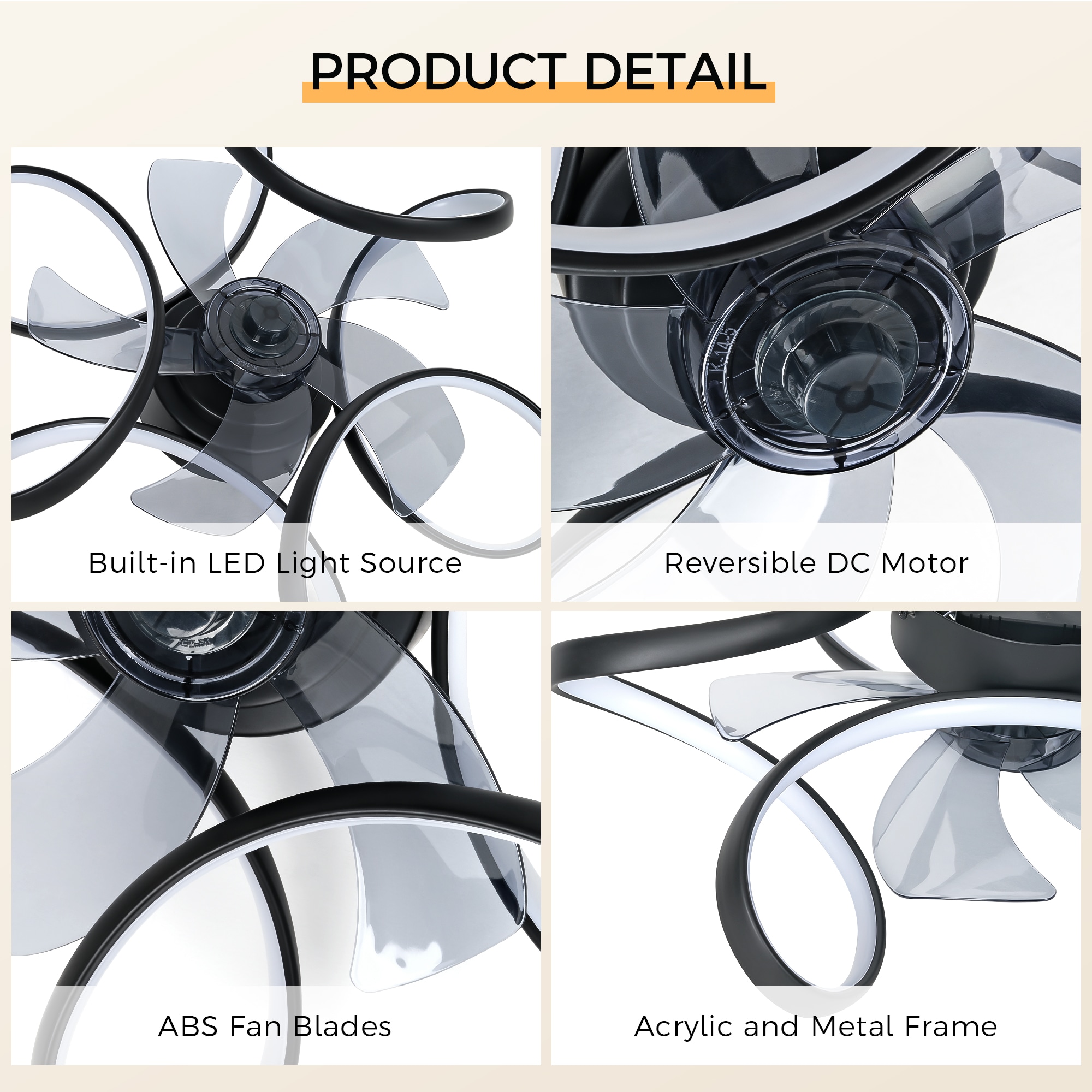 LTMATE LT-DCF209-BK20 Ceiling-Fans - View #2