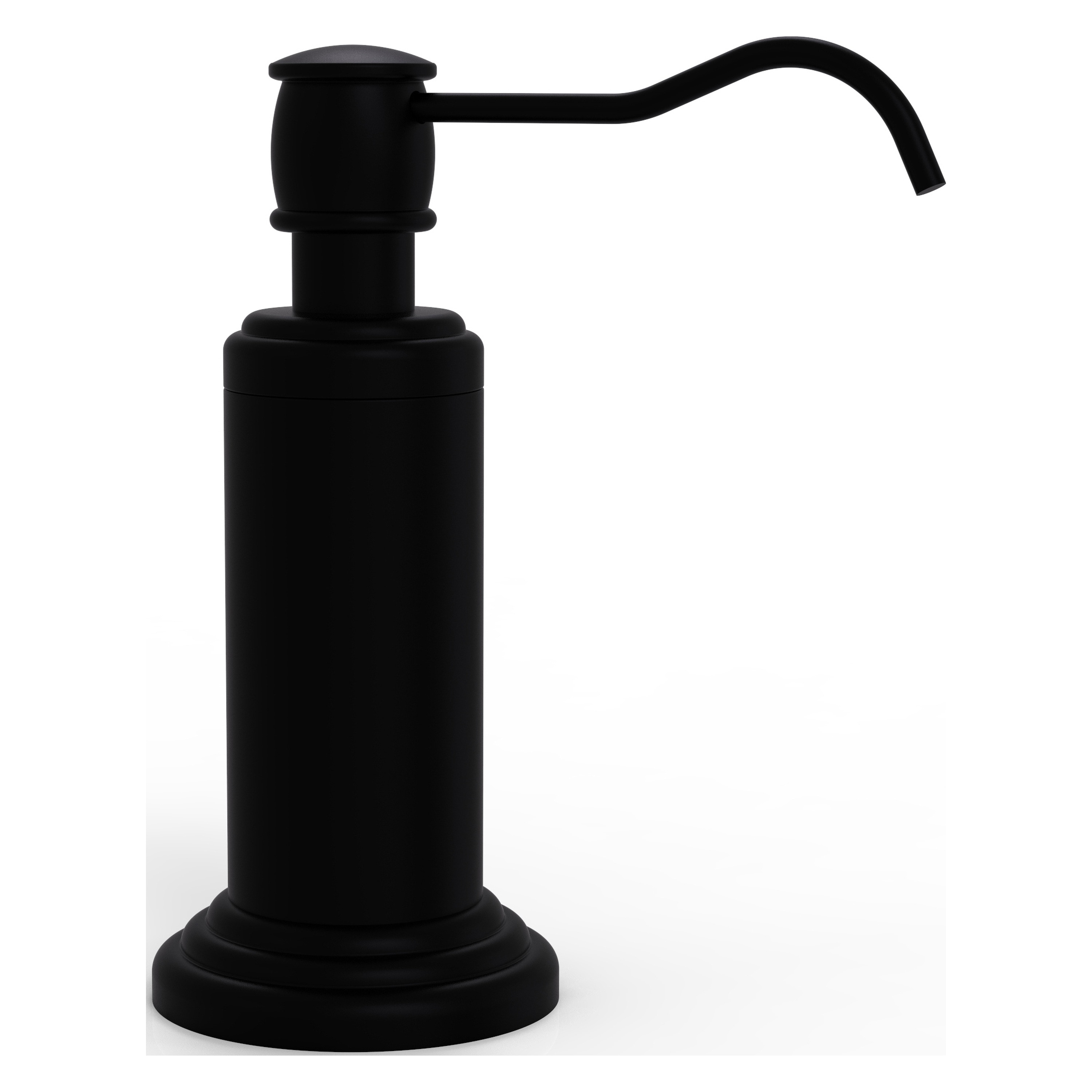 Allied Brass WP-61-BKM Waverly Place Matte Black 5-oz. Capacity Freestanding Soap and Lotion Dispenser