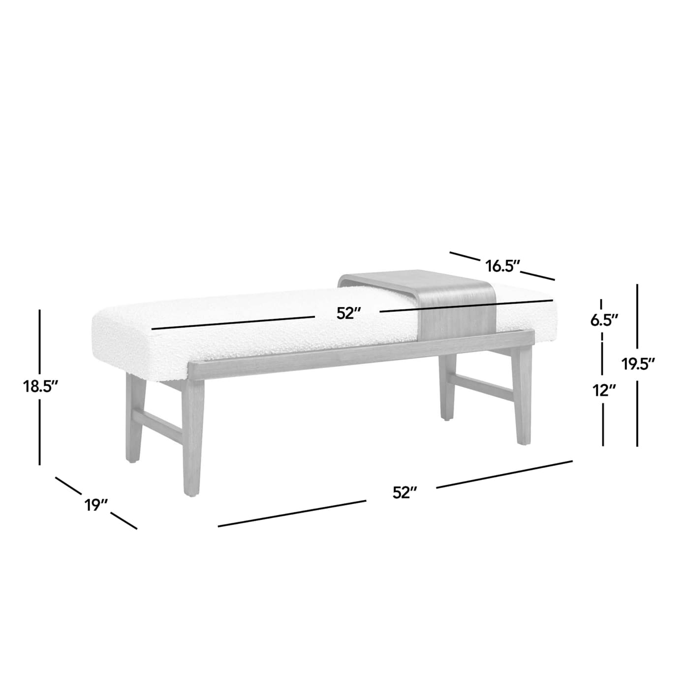 Jennifer Taylor Home LMBW-85810 bench - View #13