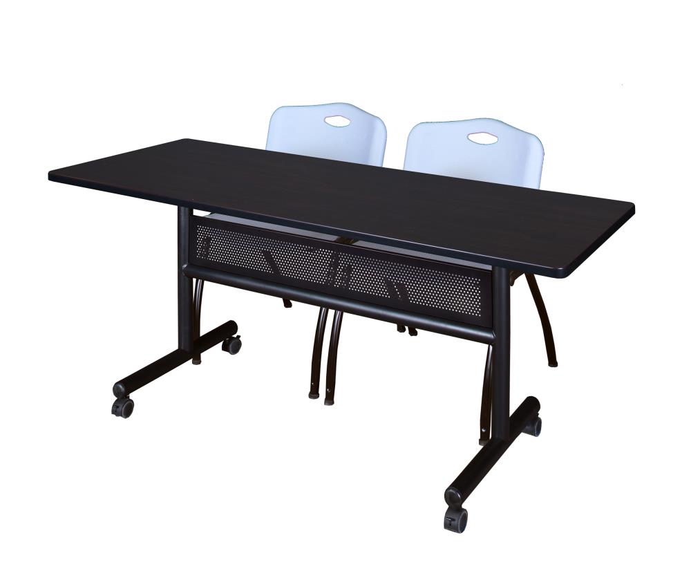 Regency MKFTM6024MW47GY Training Brown 4-Person Training Table (60-in W x 29-in H)