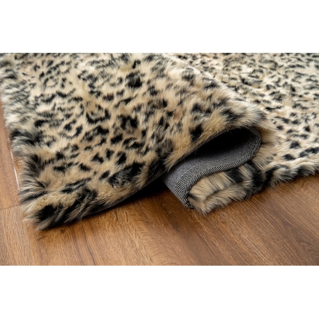 MDA Rugs Luxury Collection 5 X 7 (ft) Leopard Print Indoor Animal Print  Area Rug in the Rugs department at