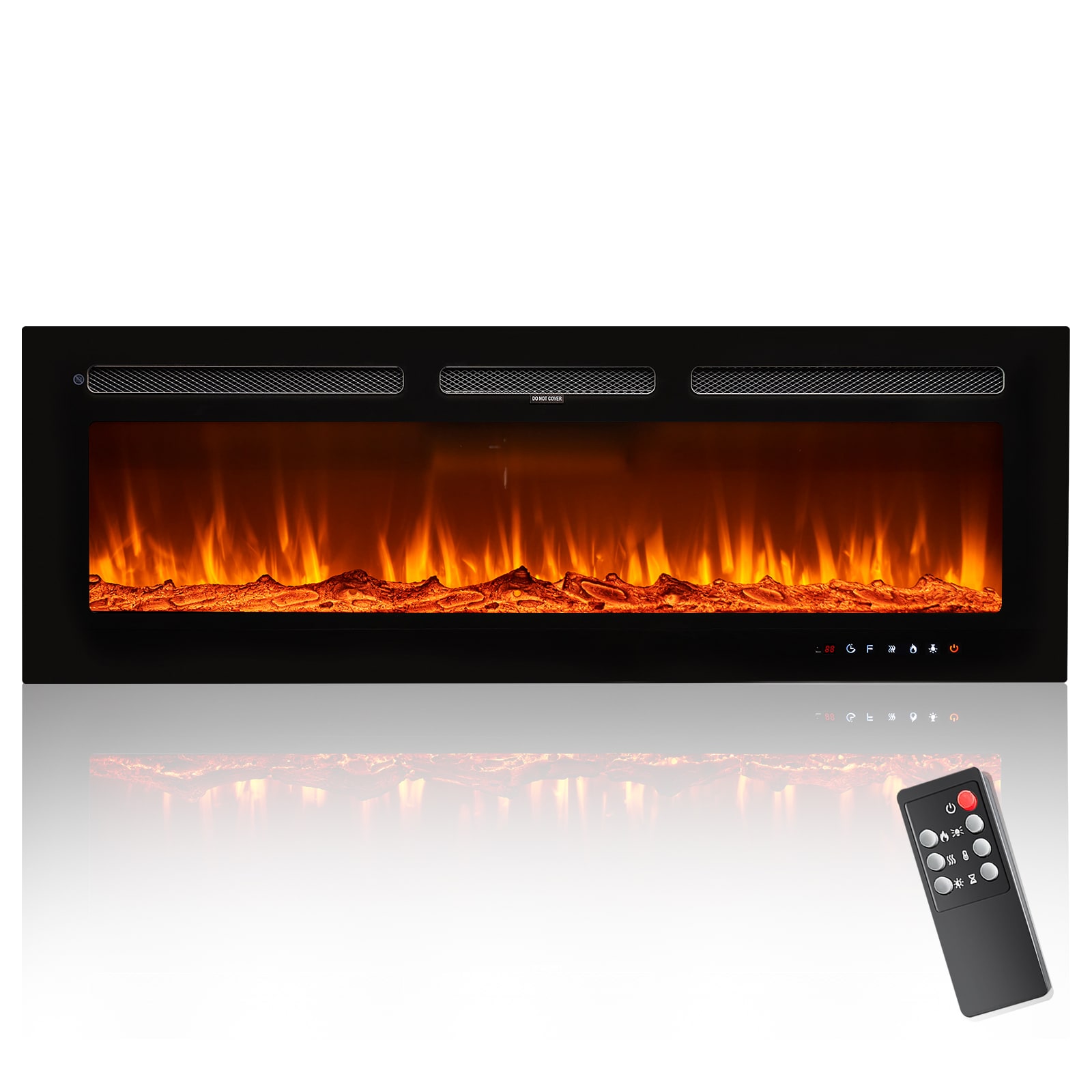 AOXUN 50-in W Black LED Electric Fireplace H20025 Sansujyuku sansujyuku.com