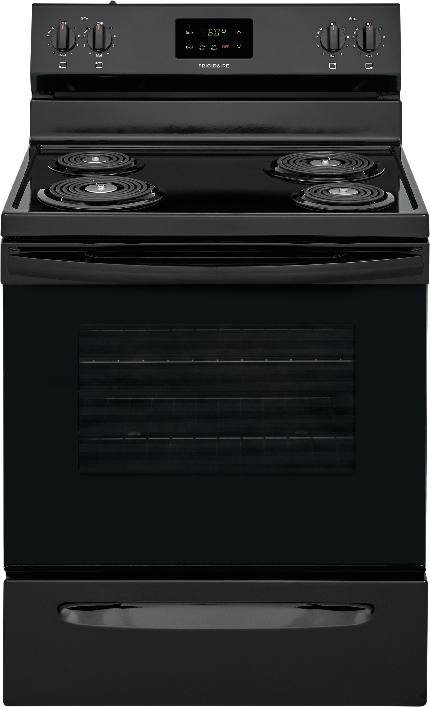 Frigidaire 30-in Glass Top 5 Burners 5.4-cu ft Steam Cleaning Freestanding  Electric Range (Fingerprint Resistant Stainless Steel)