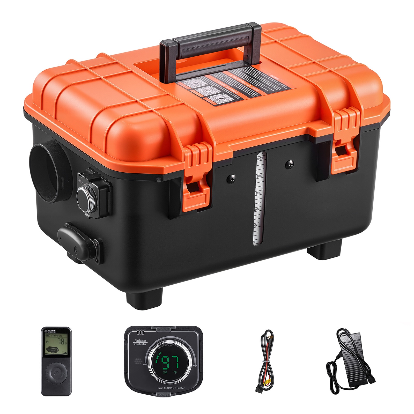 VELMONT INC 8KW Portable Diesel Air Heater with 1.1 Gallon Tank Orange ...