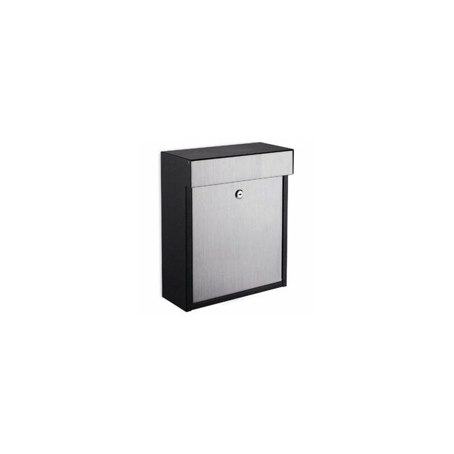 Vista in Black Wall Mounted with Stainless Steel Locking Mailbox Vista in Black Wall Mounted with Stainless Steel Locking Mailbox