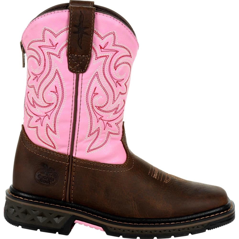 Georgia Boot Kids Brown and Pink No (Not Recommended For Wet